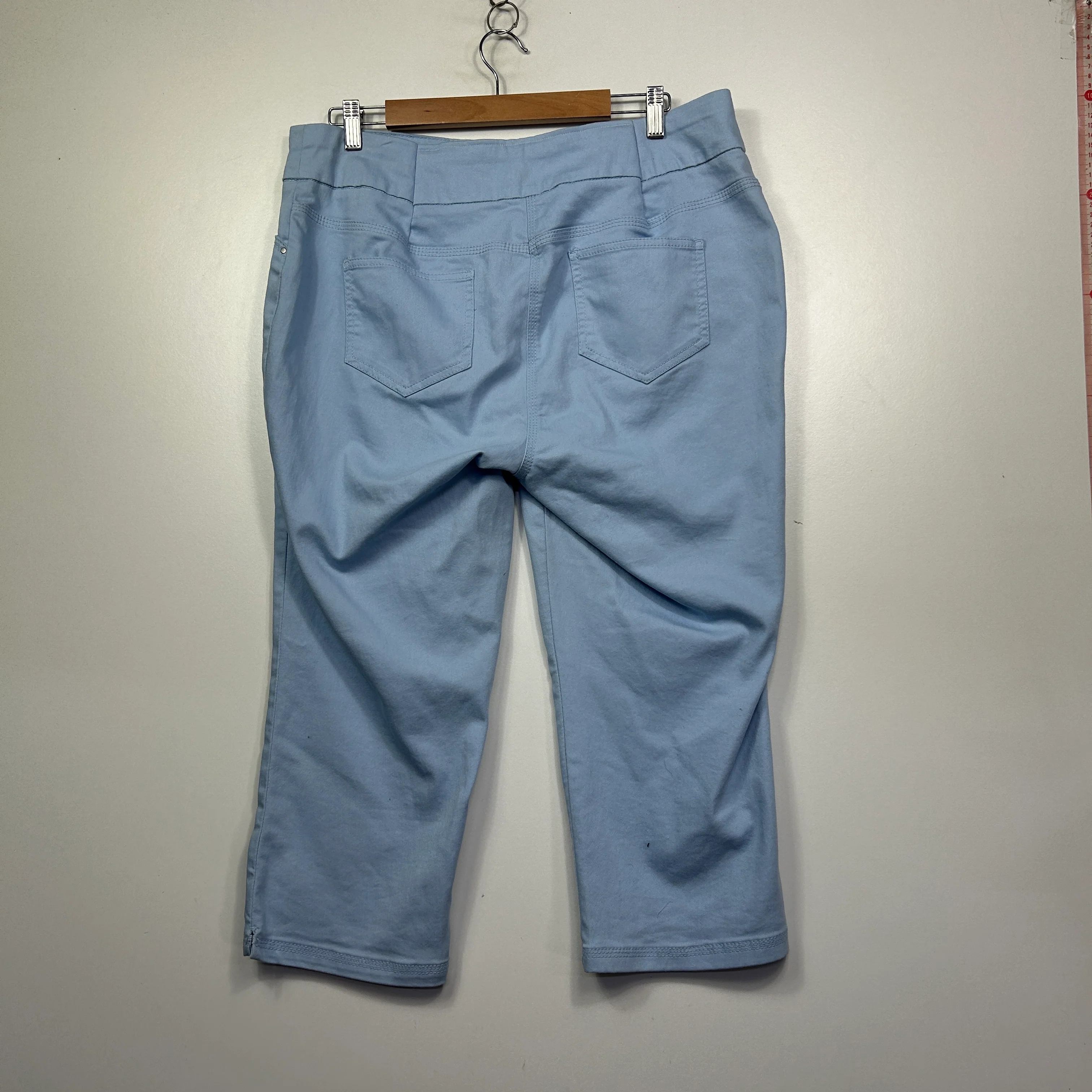 Millers Light Blue Capri Pants with Floral Embroidery - Size 18 - Image 4