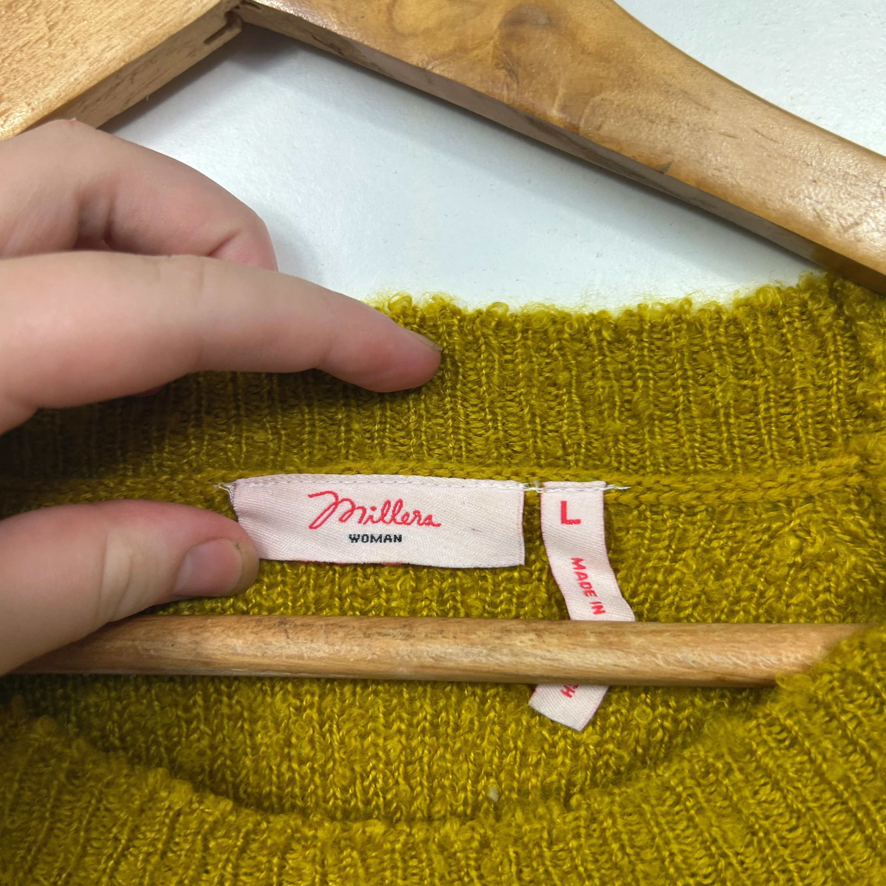 Millers Mustard Gold Knit Jumper - Size L - Image 2