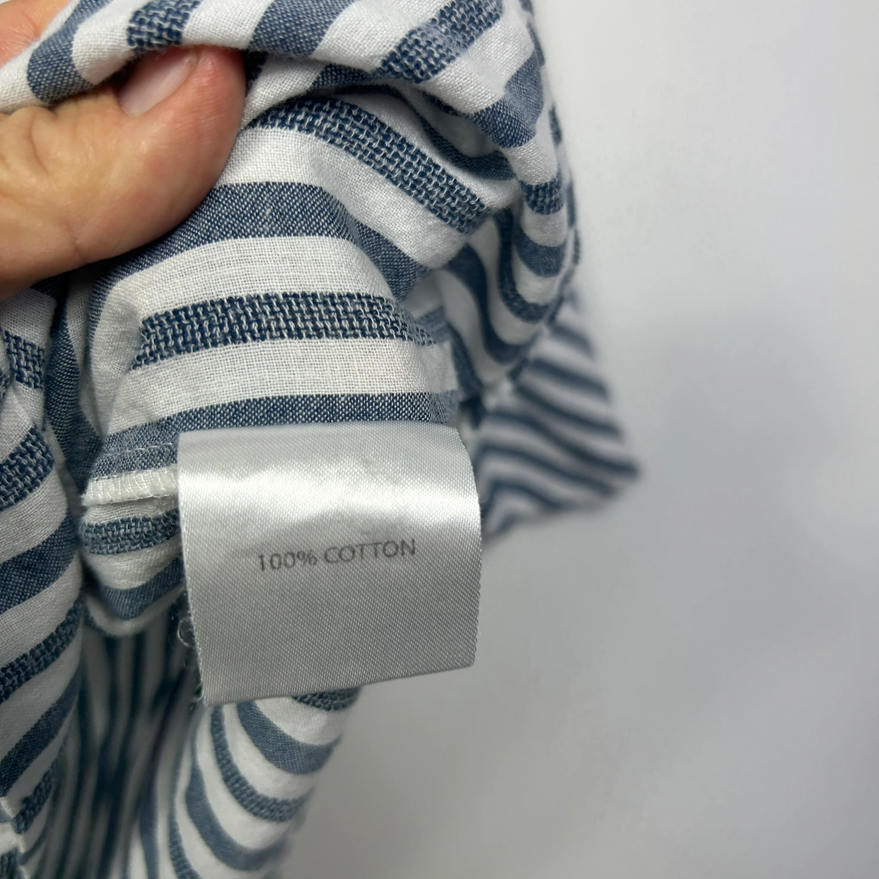 Millers Navy and White Striped Three-Quarter Sleeve Top - Size 14 - Image 4