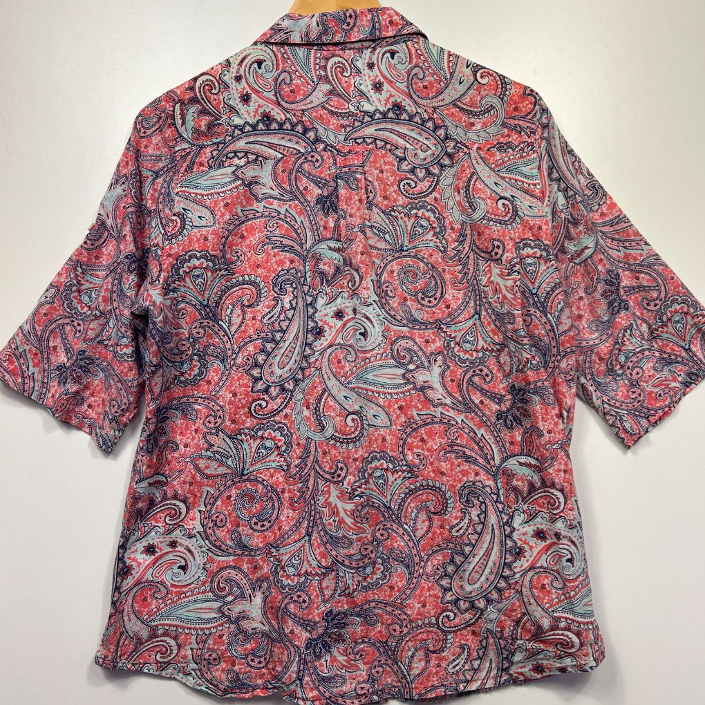 Millers Pink Cotton Paisley Shirt - Size 14 - Image 3