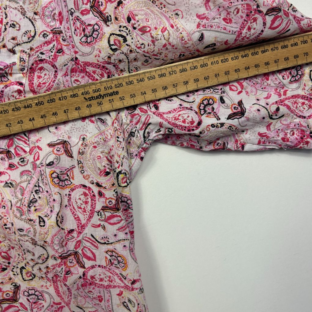 Millers Pink Cotton Paisley Shirt - Size 14 - Image 5