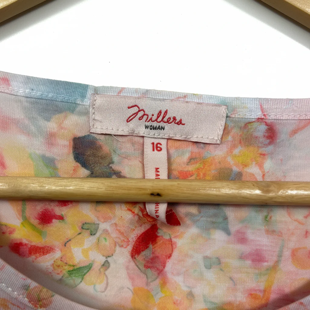 Millers Pink Floral Asymmetric Top - Size 18 - Image 2