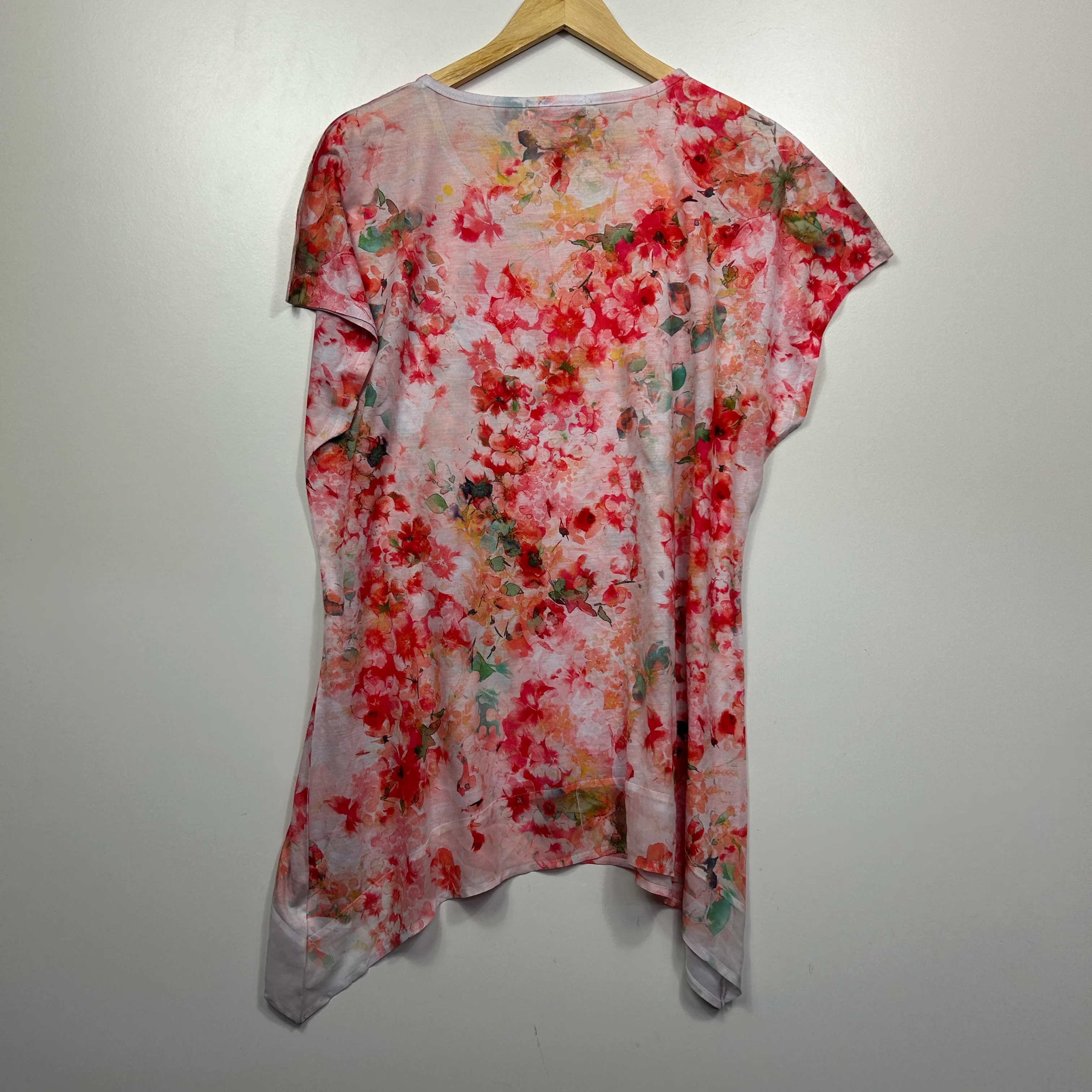 Millers Pink Floral Asymmetric Top - Size 18 - Image 6