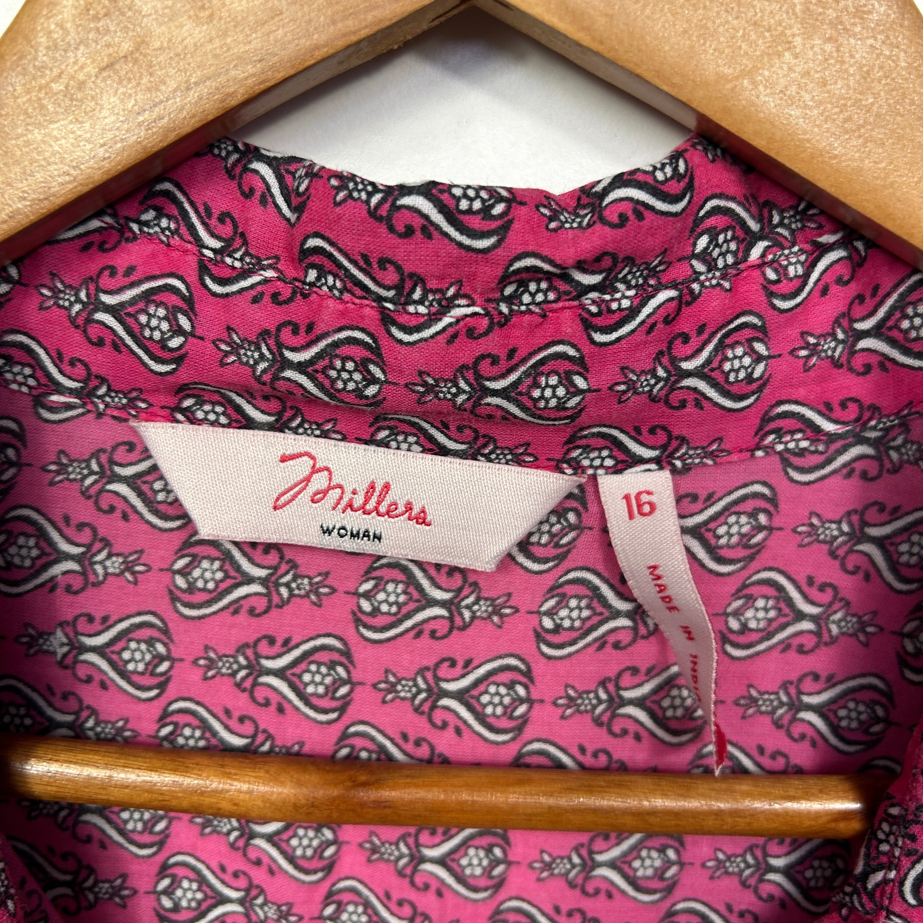 Millers Pink Button Up Shirt - Size 16 - Image 3