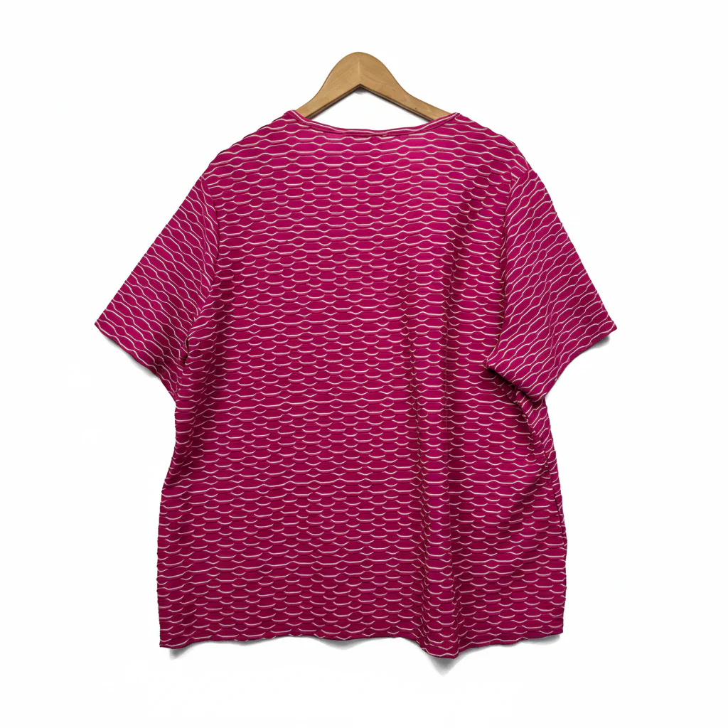 Millers Pink Textured Short Sleeve Top - Size 22 - Image 2