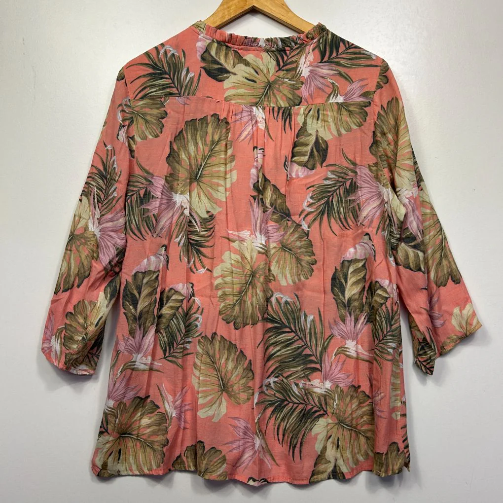 Millers Pink Tropical Print Blouse - Size 18 - Image 4