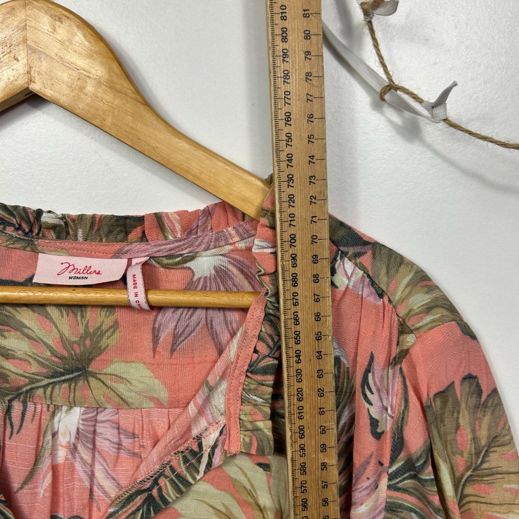 Millers Pink Tropical Print Blouse - Size 18 - Image 5