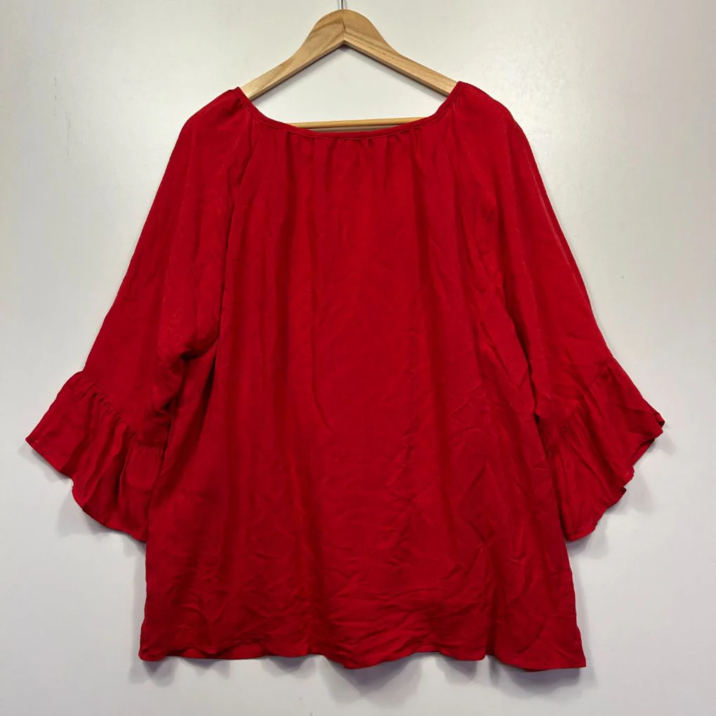 Millers Red Flutter Sleeve Top - Size 20 - Image 5