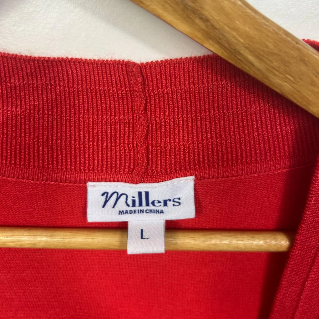 Millers Red Knit Top - Size L - Image 3
