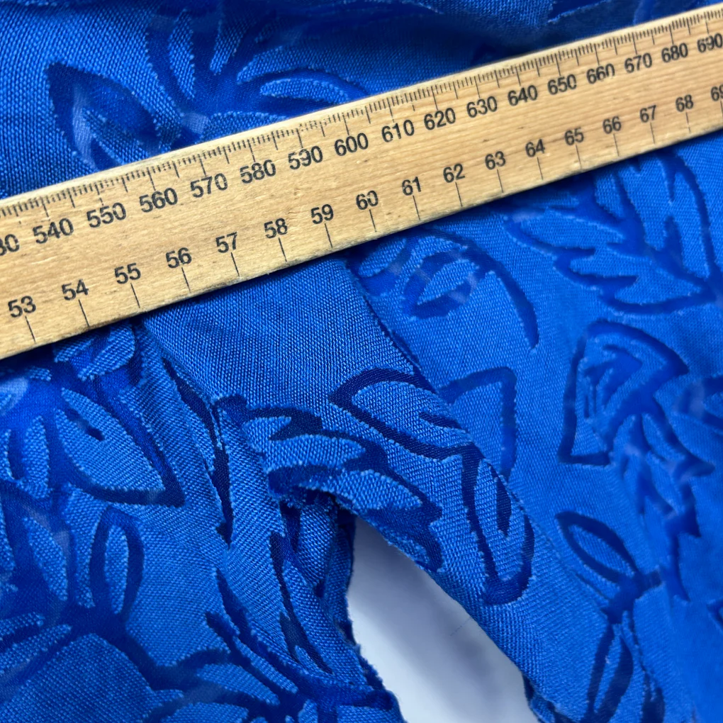 Millers Royal Blue Burnout Floral Sheer Shirt - Size 14/16 - Image 3
