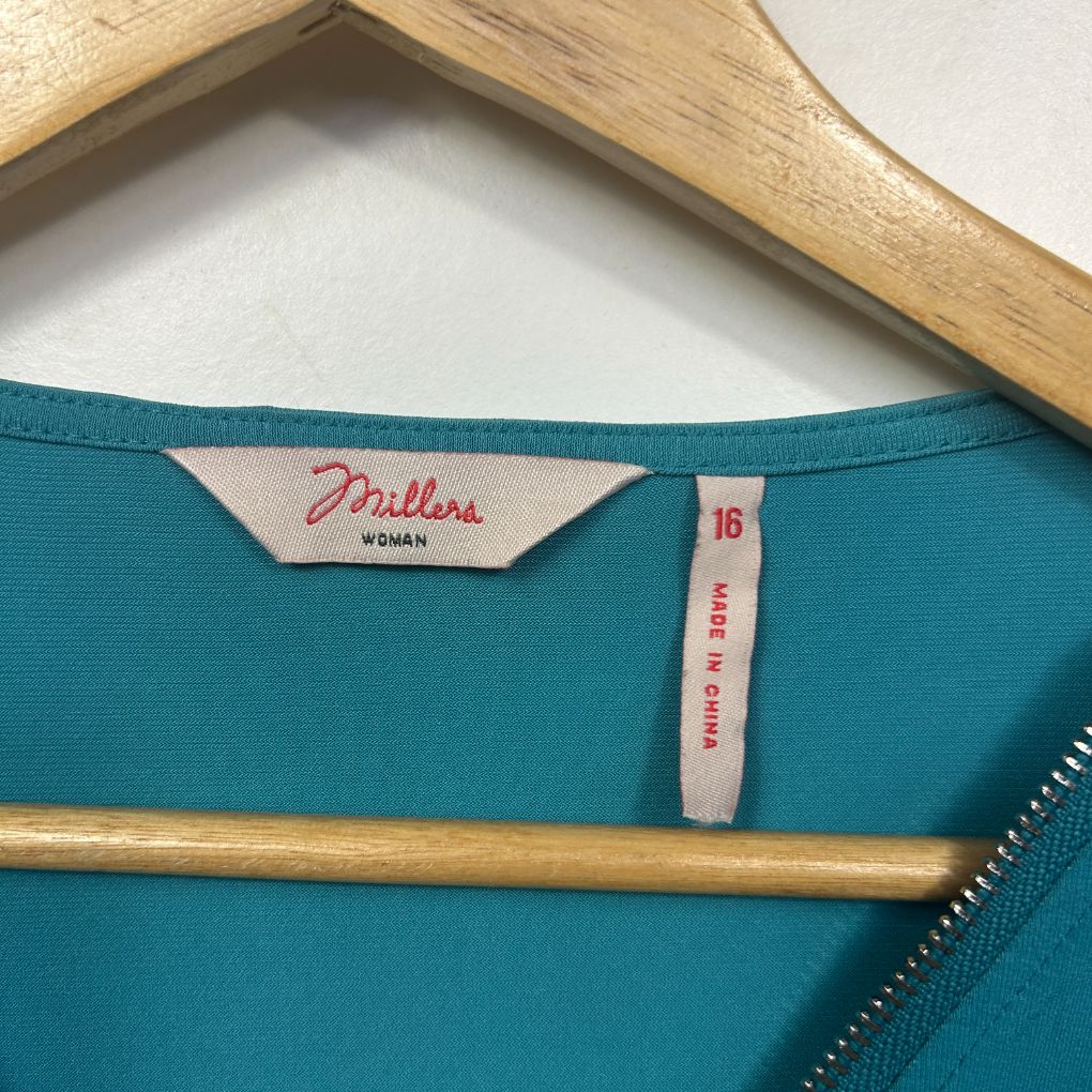 Millers Teal Blouse - Size 16 - Image 3