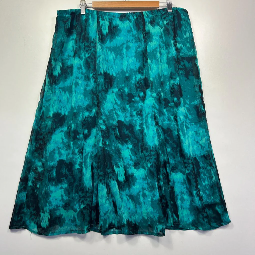 Millers Teal Midi Skirt - Size 20 - Image 4