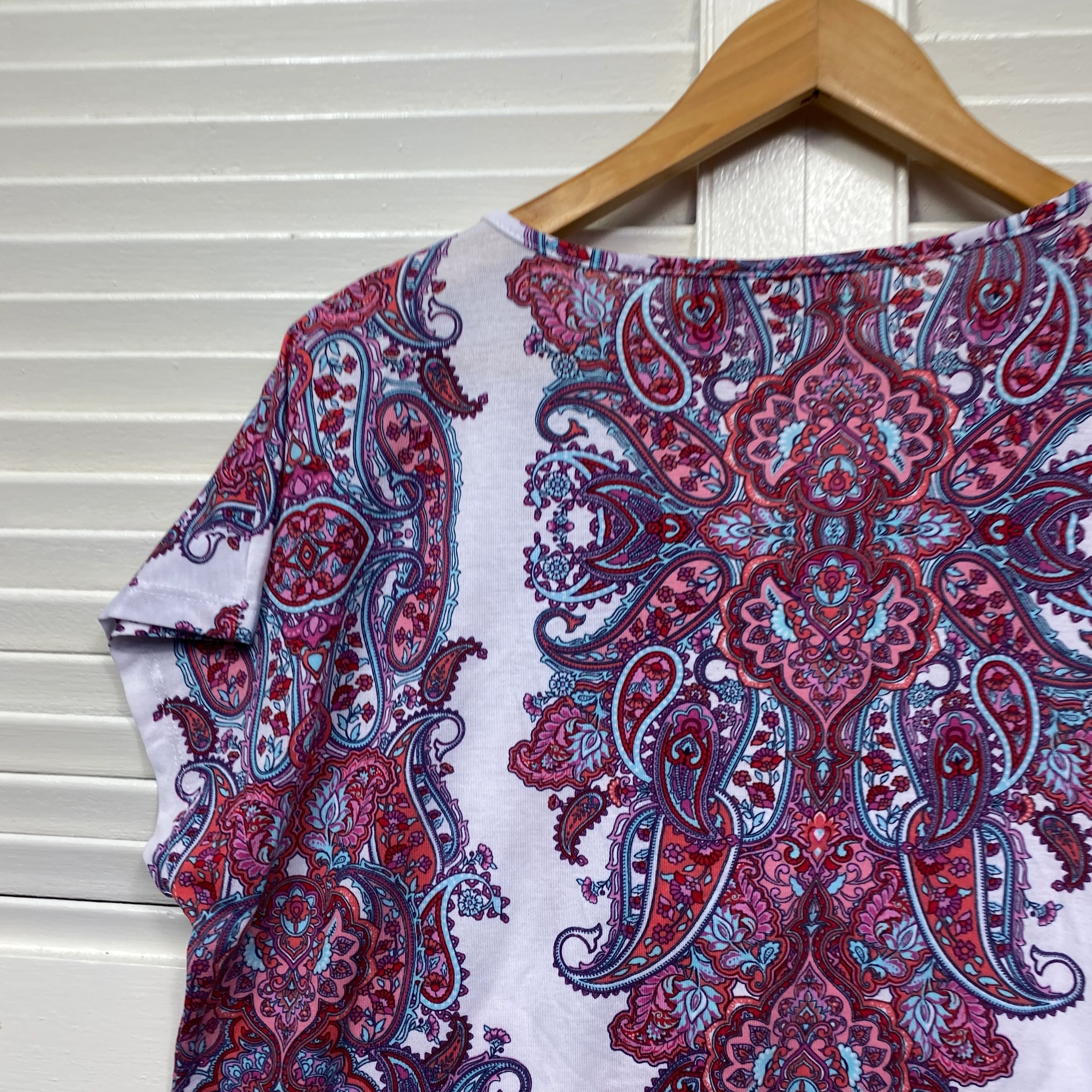 Millers Top Size 14 Short Sleeve Purple Crochet - Image 5