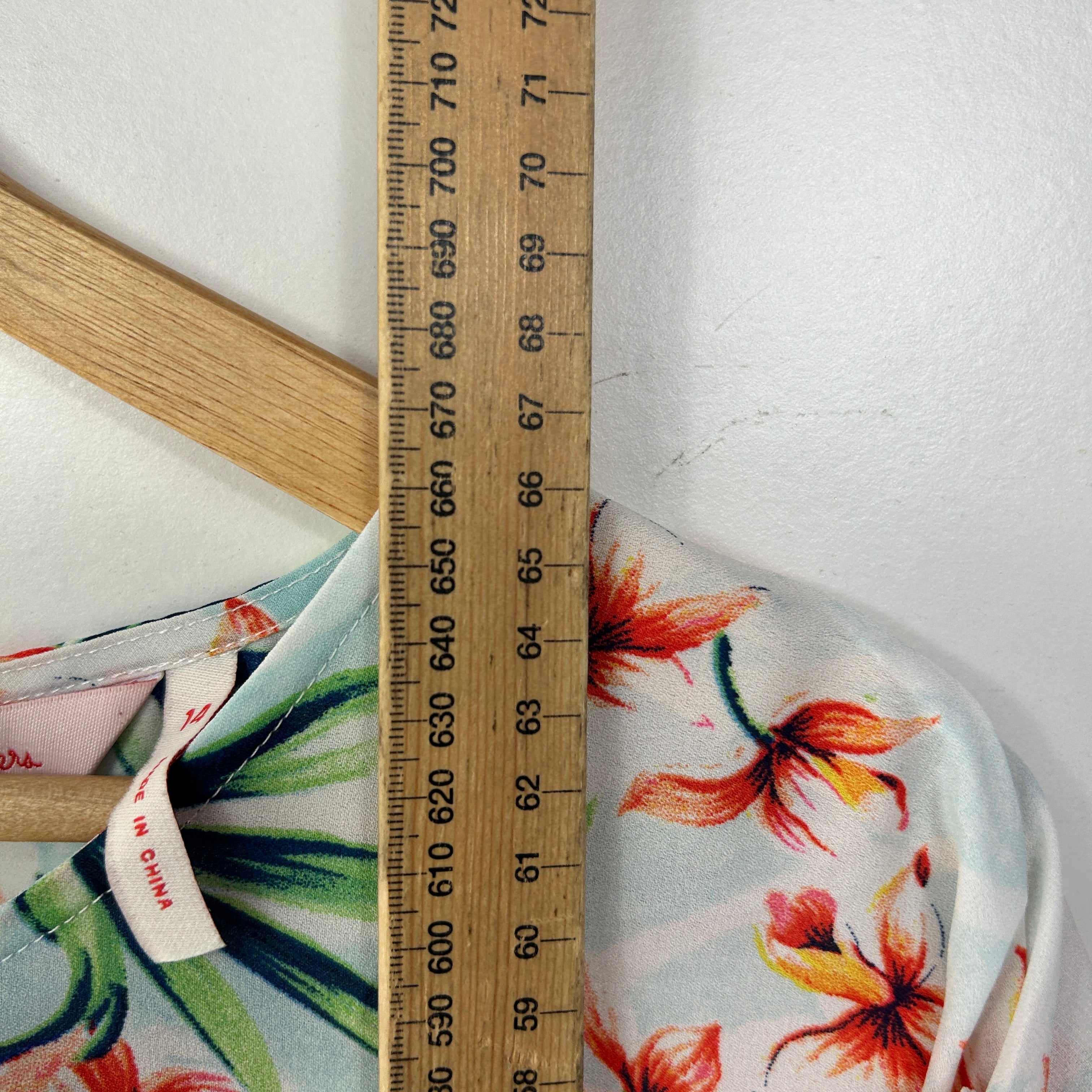 Millers White Tropical Floral Print Top - Size 14 - Image 6