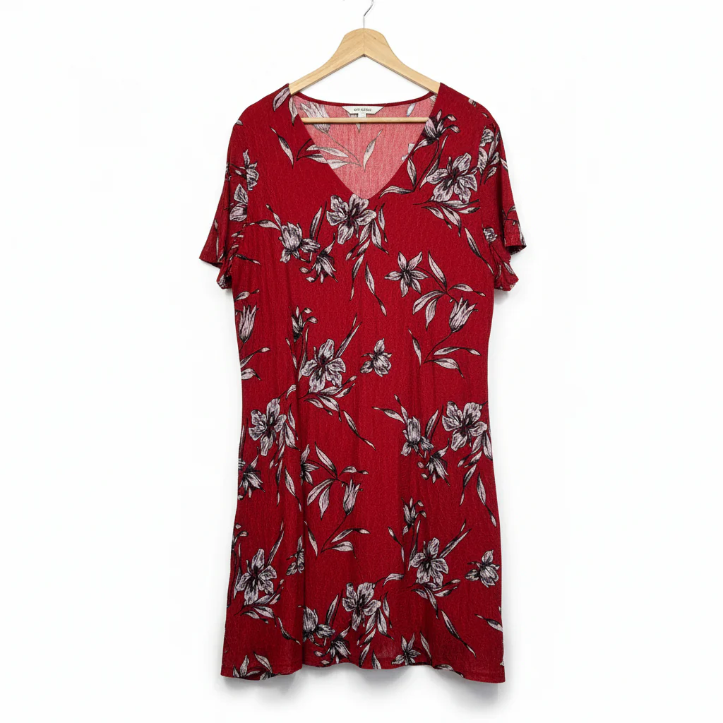 Millers Woman Red Floral Print Dress - Size 22 - Image 2