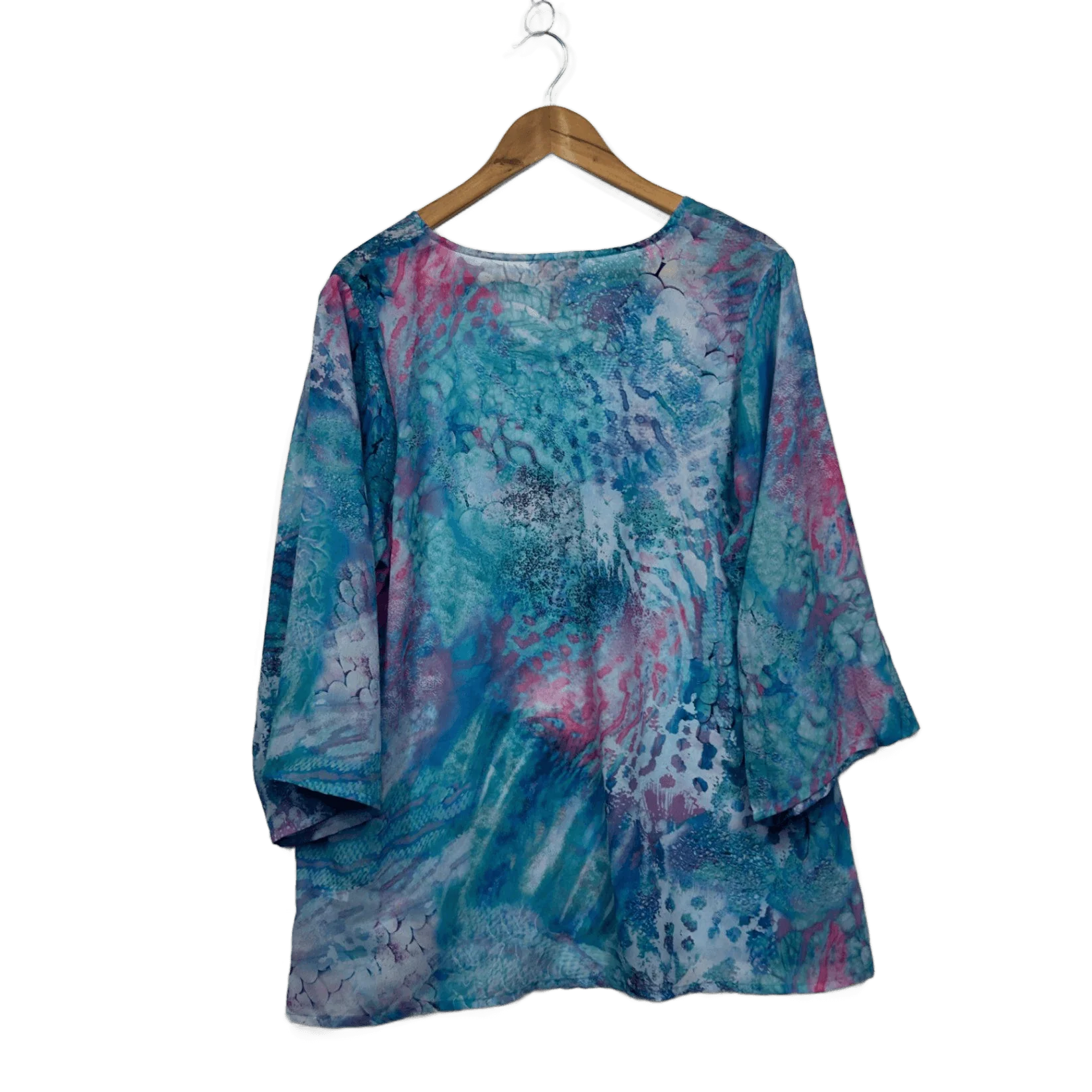 Millers Blue Pink Long Sleeve Top Blouse - Size 16 - Image 2