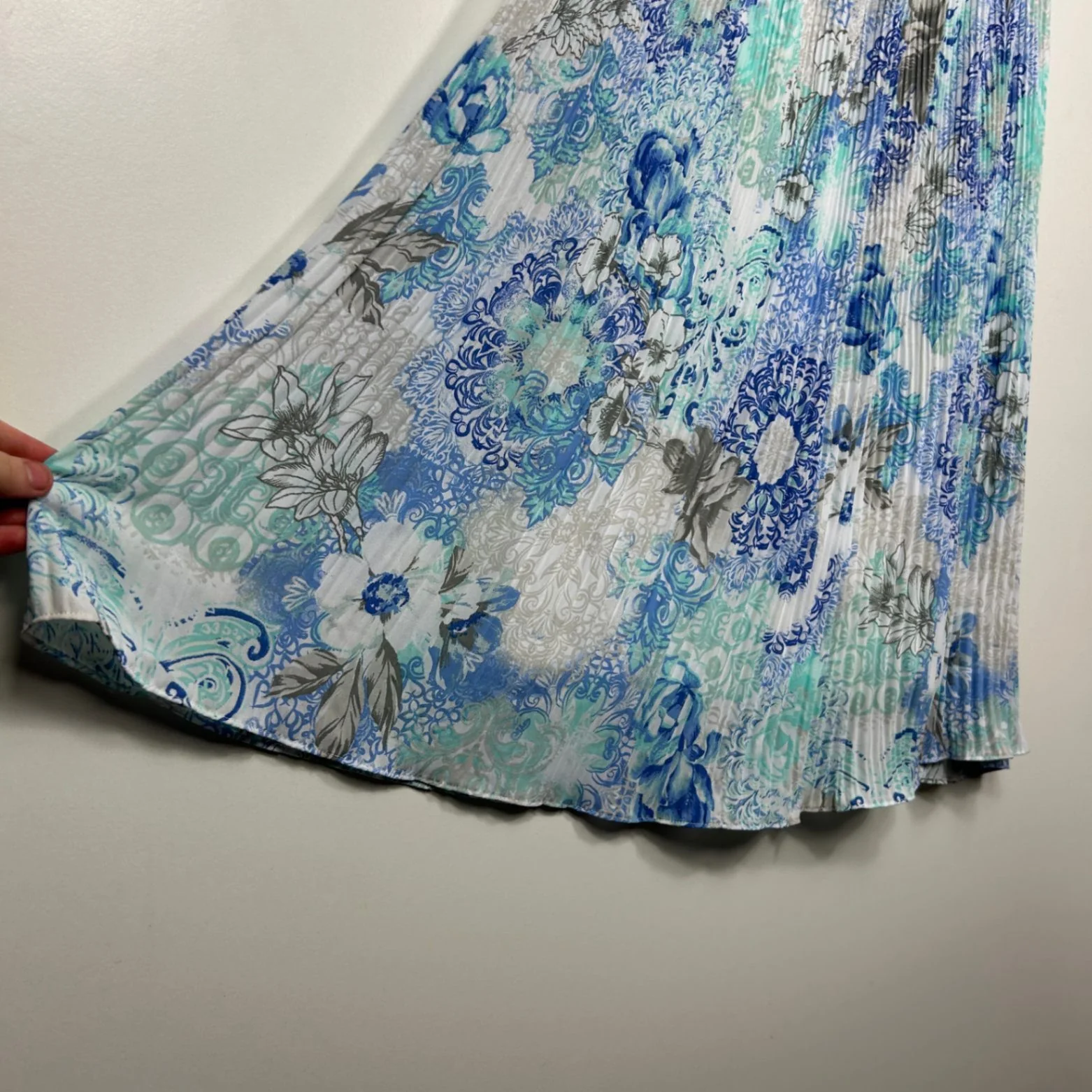 Millers Women's Blue Pleated Midi Length Skirt Size XL 16 - Image 6