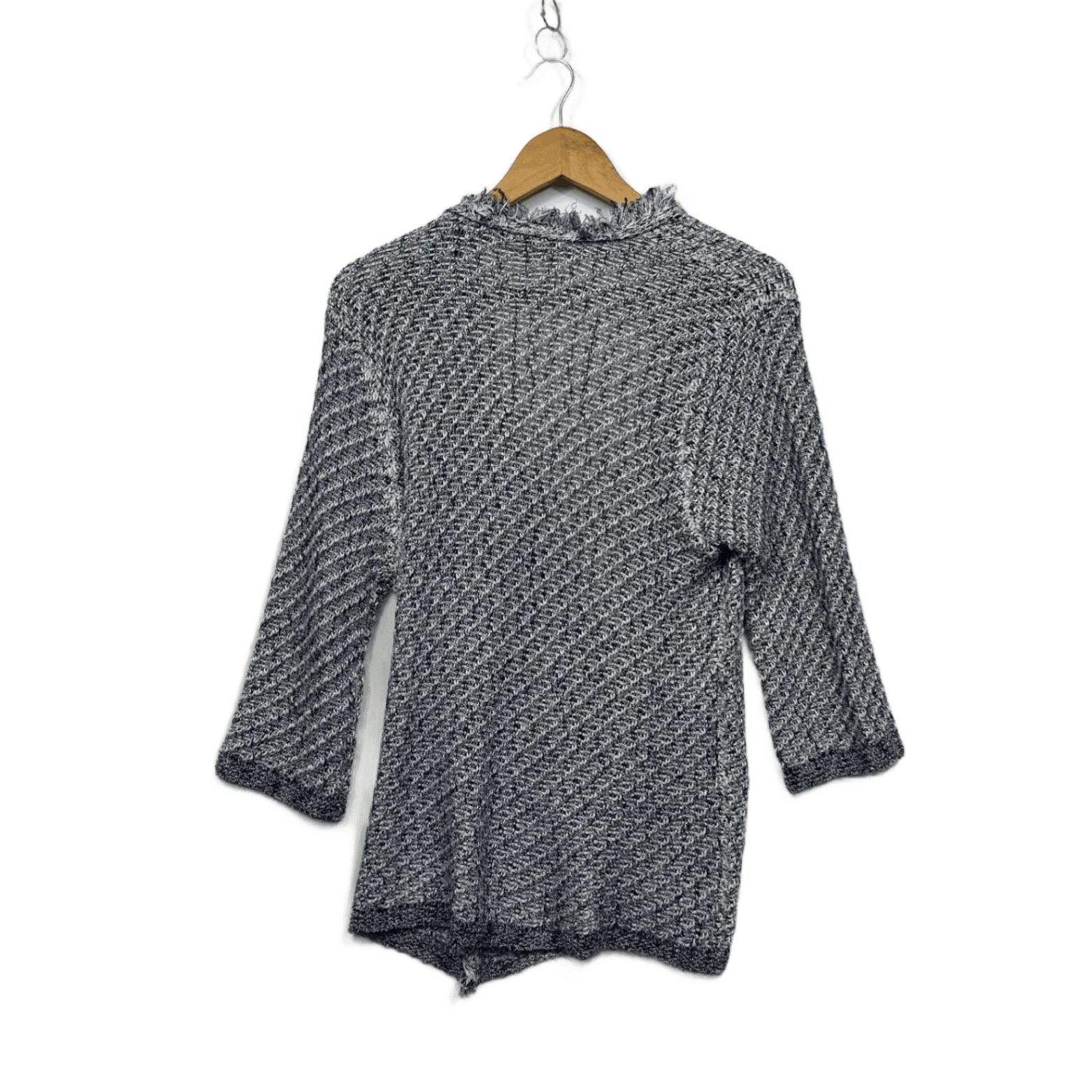 Millers Womens Blue White Textured Knit Cardigan Size 16 - 18 - Image 2