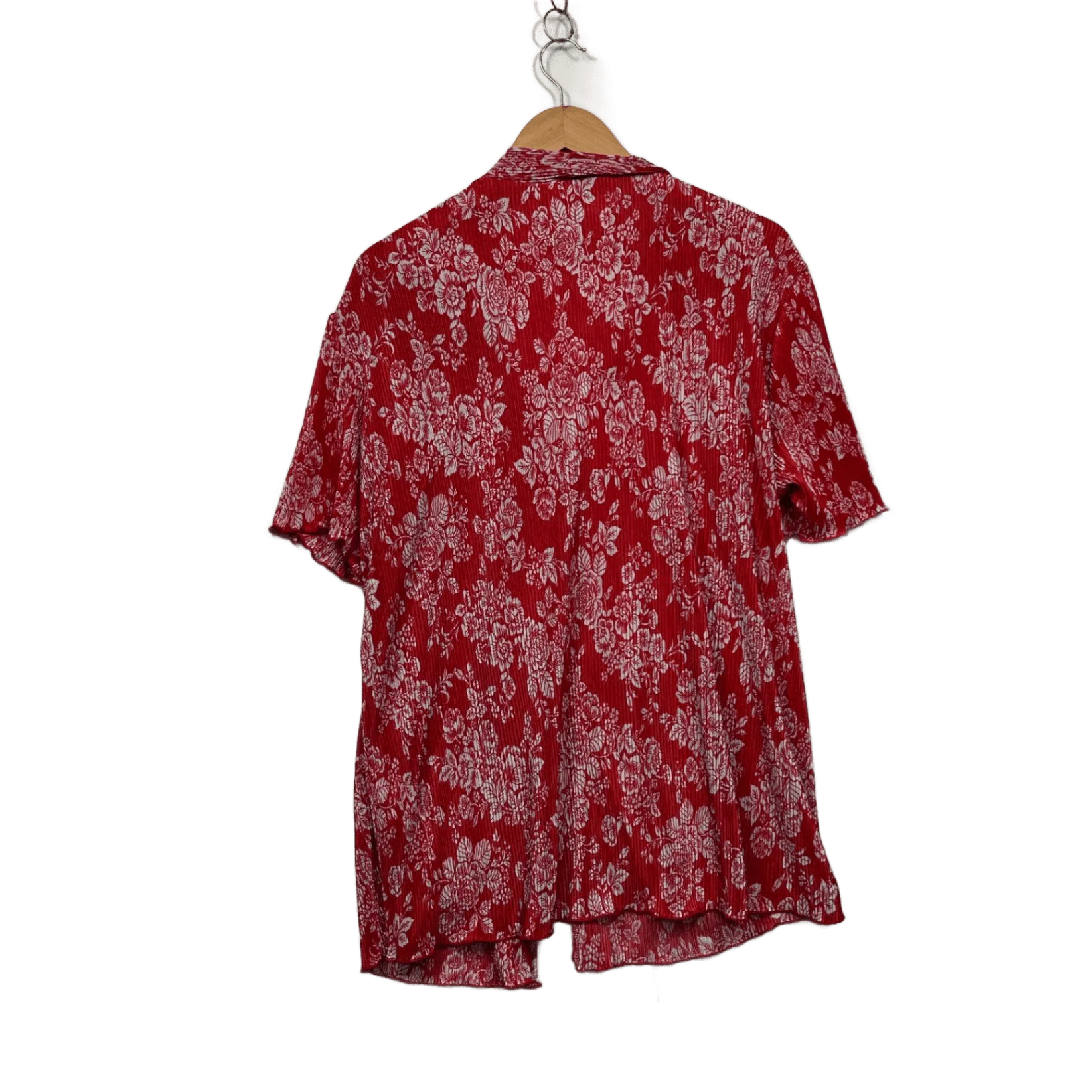 Millers Womens Red Floral Short Sleeve Top Blouse Size 16 - Image 2