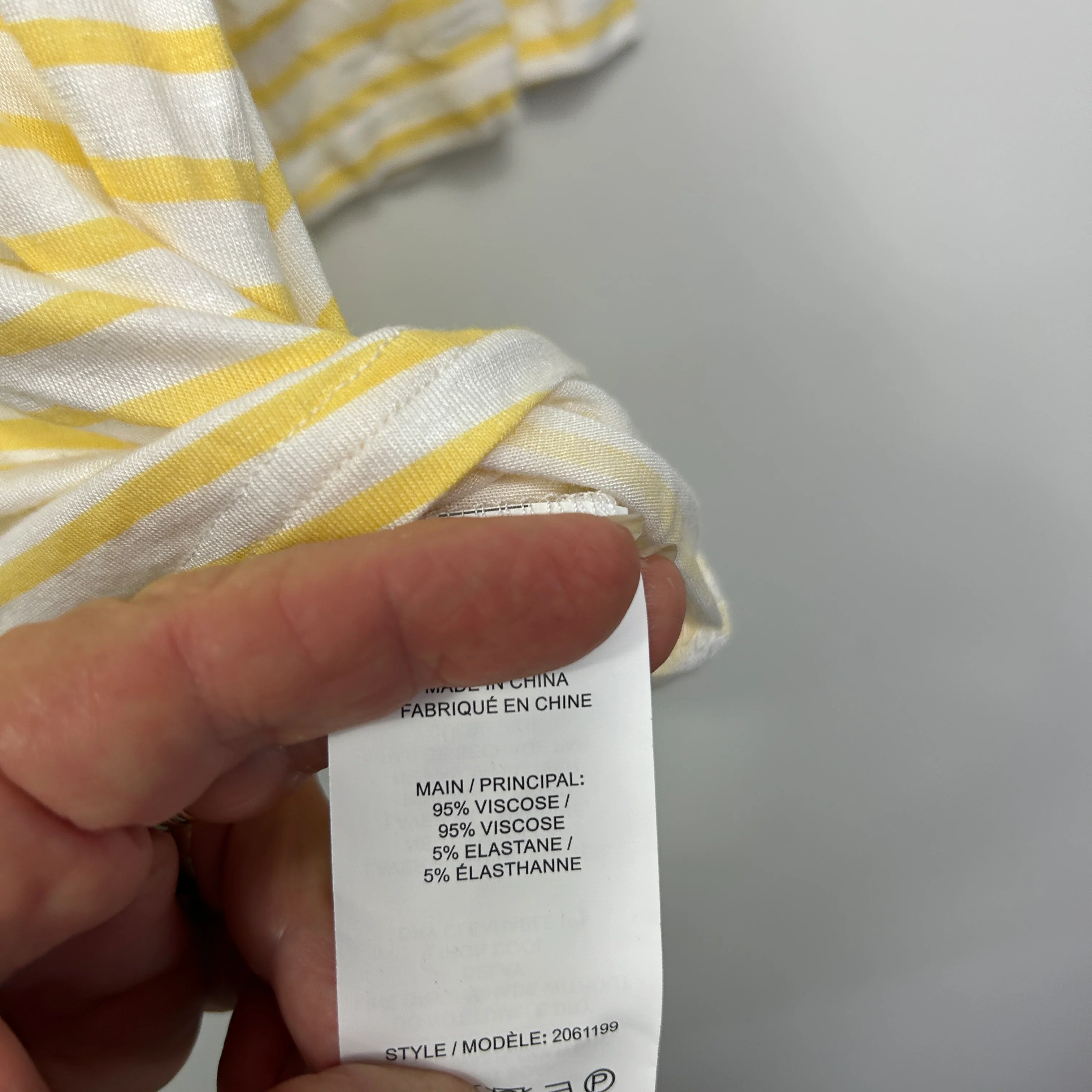 Millers Yellow White Striped Casual Top - Size 14 - Image 4