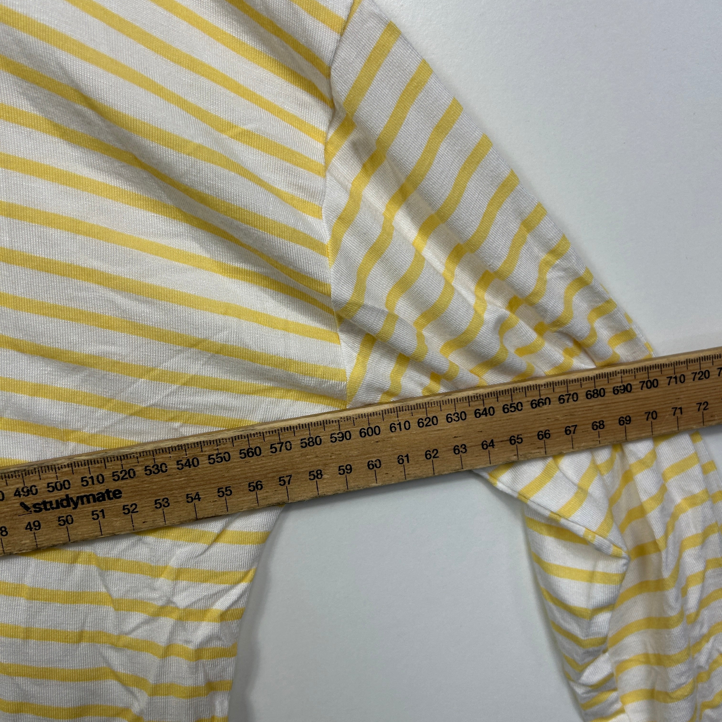 Millers Yellow White Striped Casual Top - Size 14 - Image 5