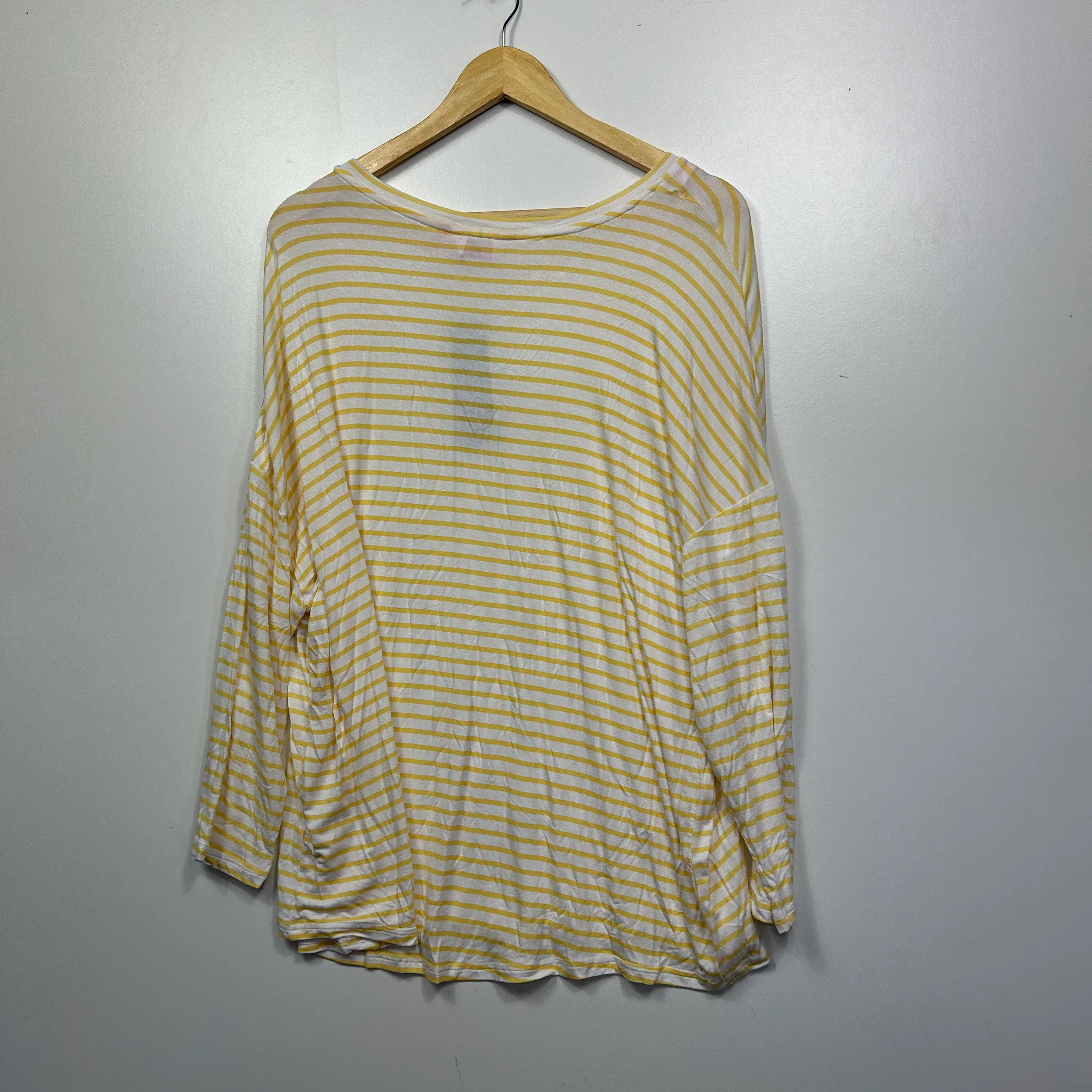 Millers Yellow White Striped Casual Top - Size 20 - Image 2