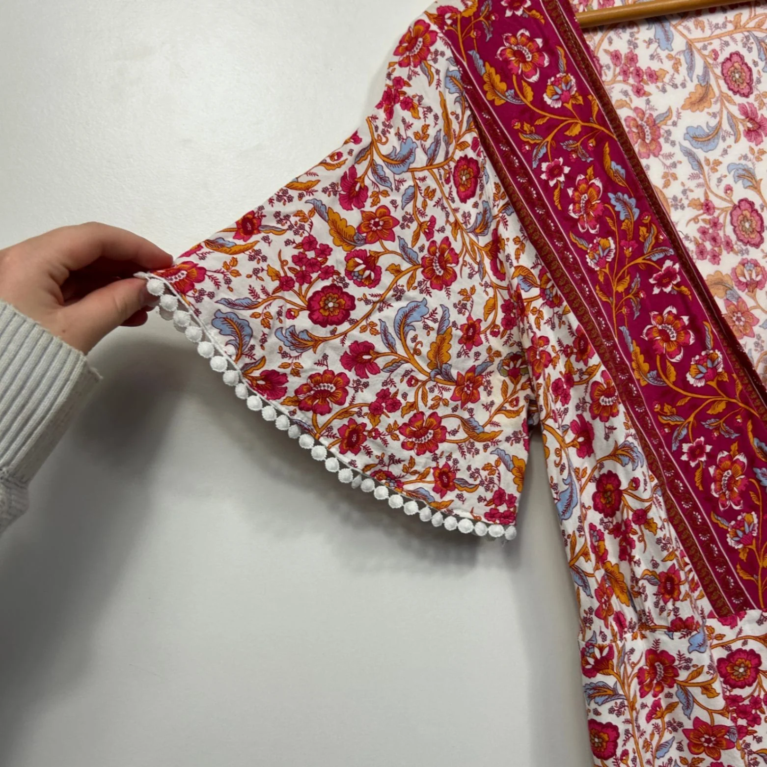 Miracle Multicoloured Floral Wrap Boho Dress Size 14 - Image 5