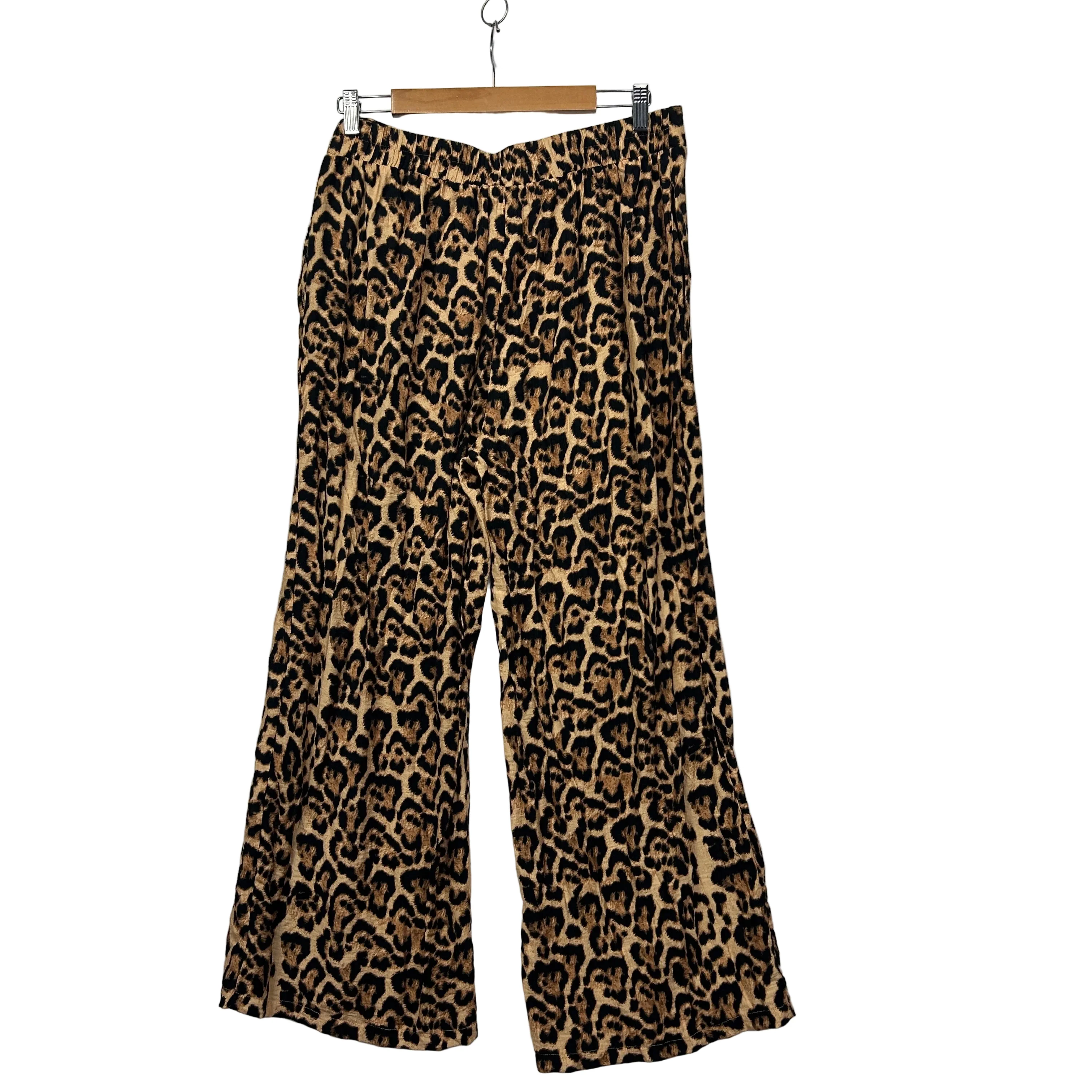 Missy Q Leopard Print Pants - Size 16 - Image 2