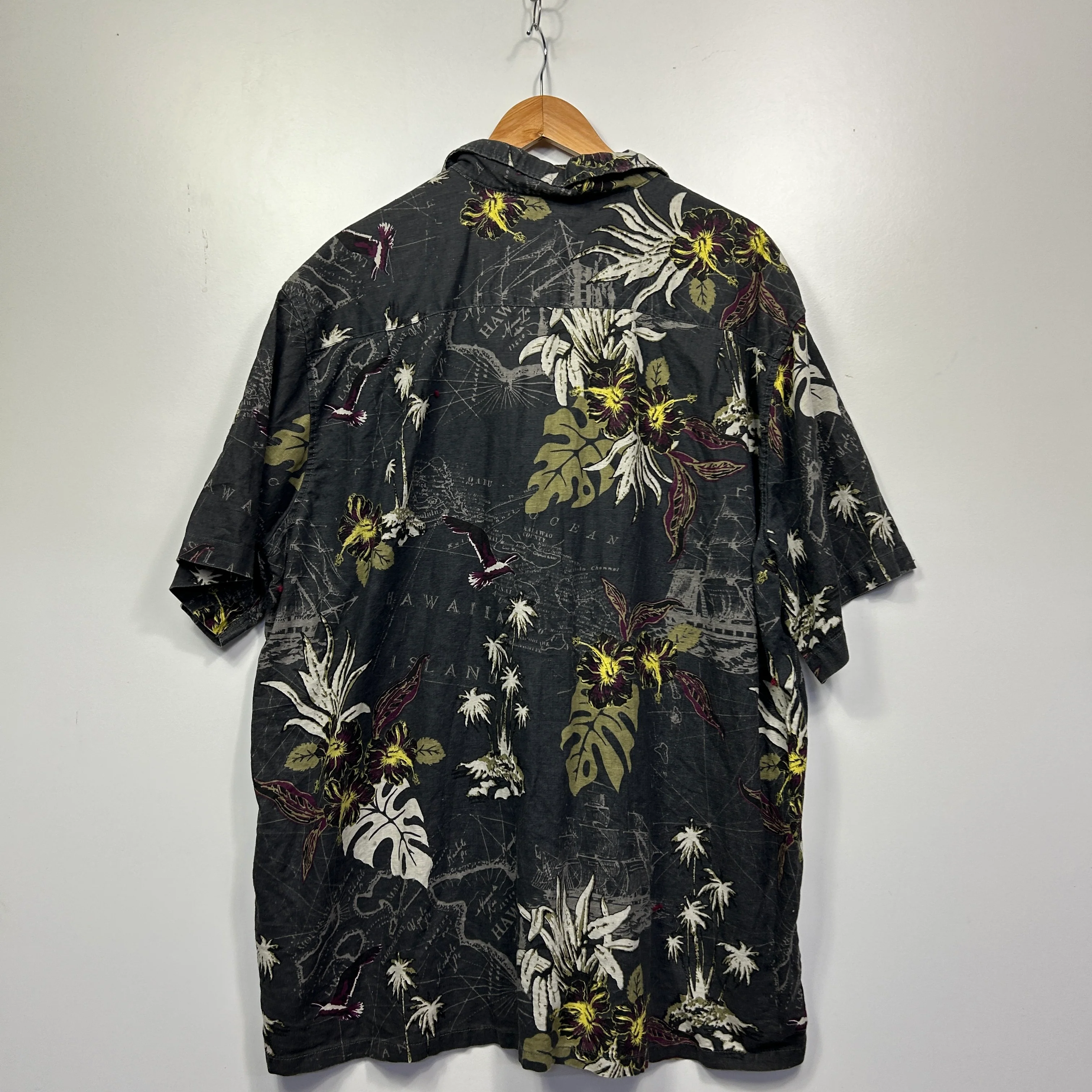 Mr Big Black Tropical Print Shirt - Size 6XL - Image 2