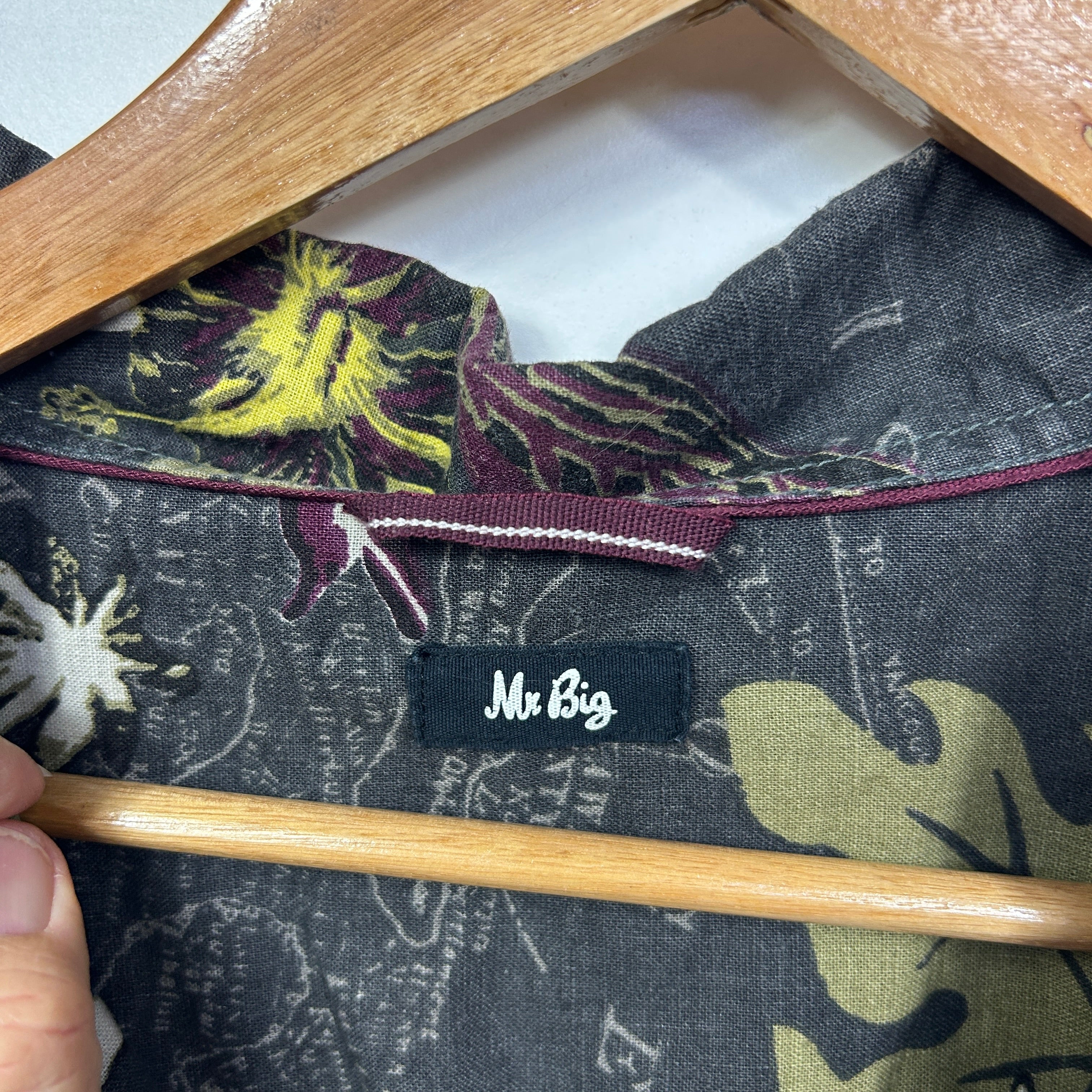 Mr Big Black Tropical Print Shirt - Size 6XL - Image 3