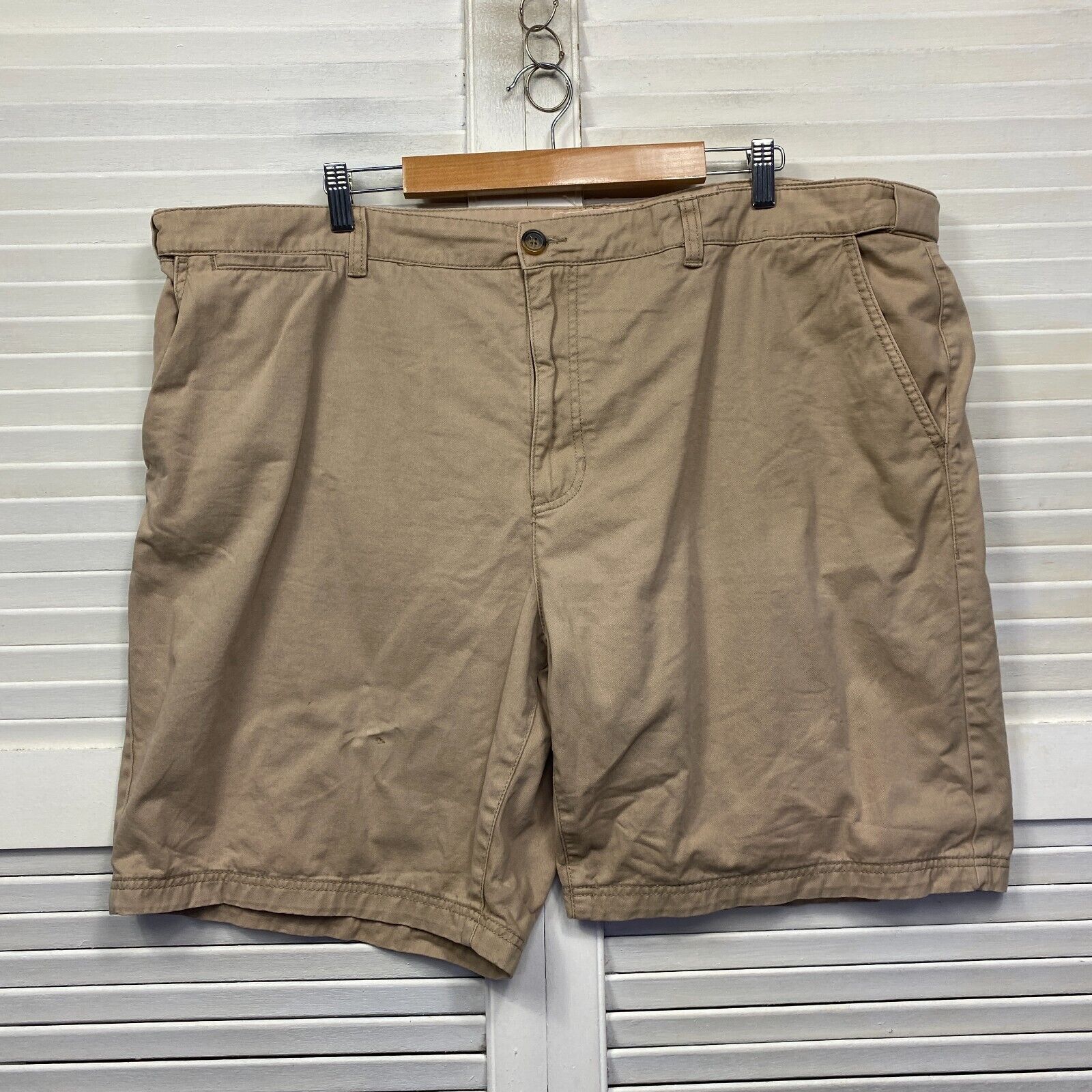 Mr Big Shorts Size 48 Plus Beige Pockets Big Tall Cotton - Image 2