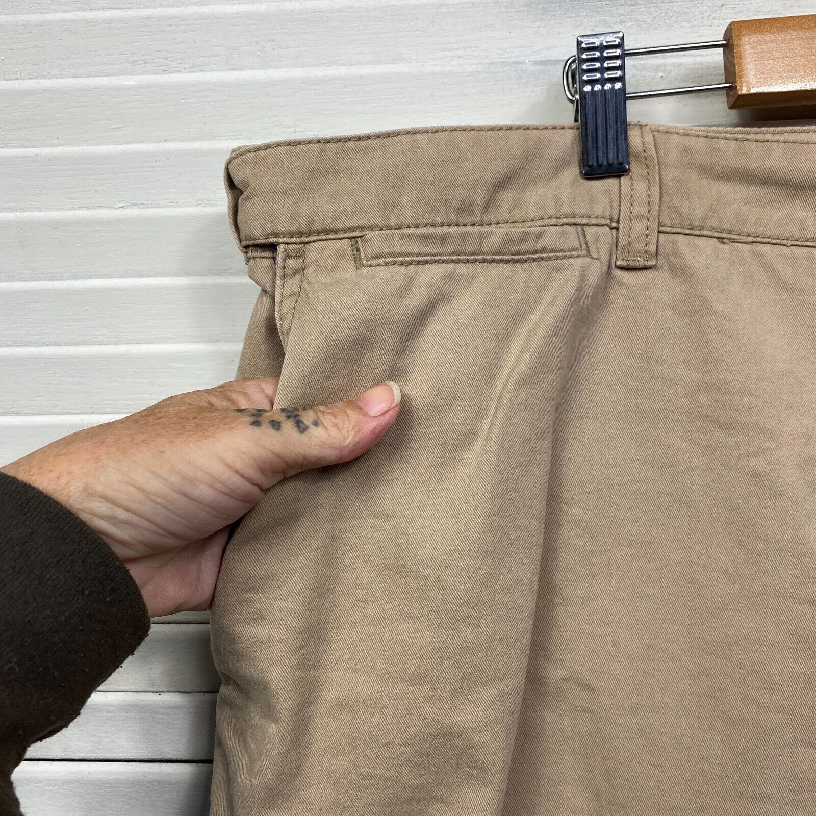 Mr Big Shorts Size 48 Plus Beige Pockets Big Tall Cotton - Image 3