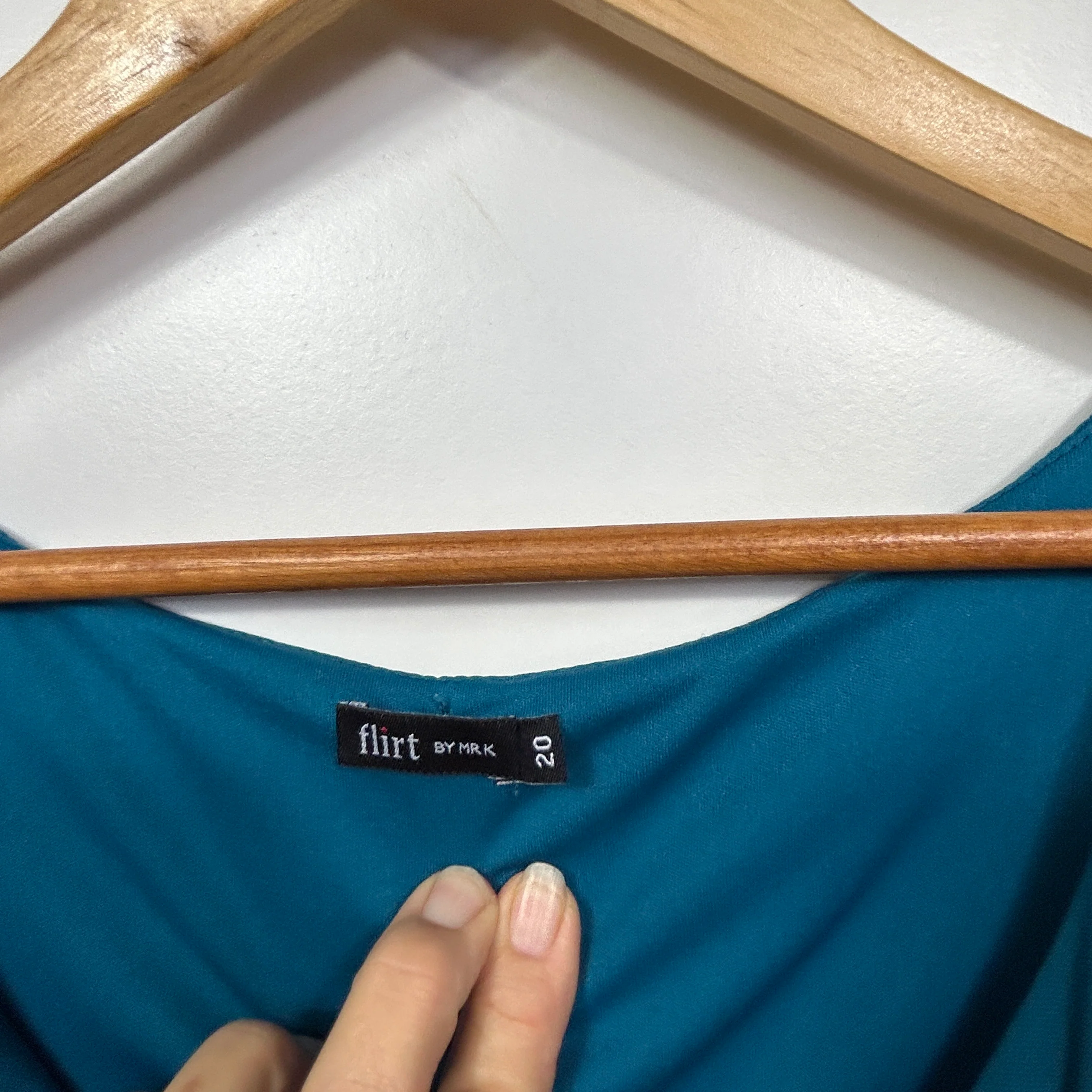 Mr K Evening Cocktail Teal Sleeveless Dress - Size 20 - Image 3