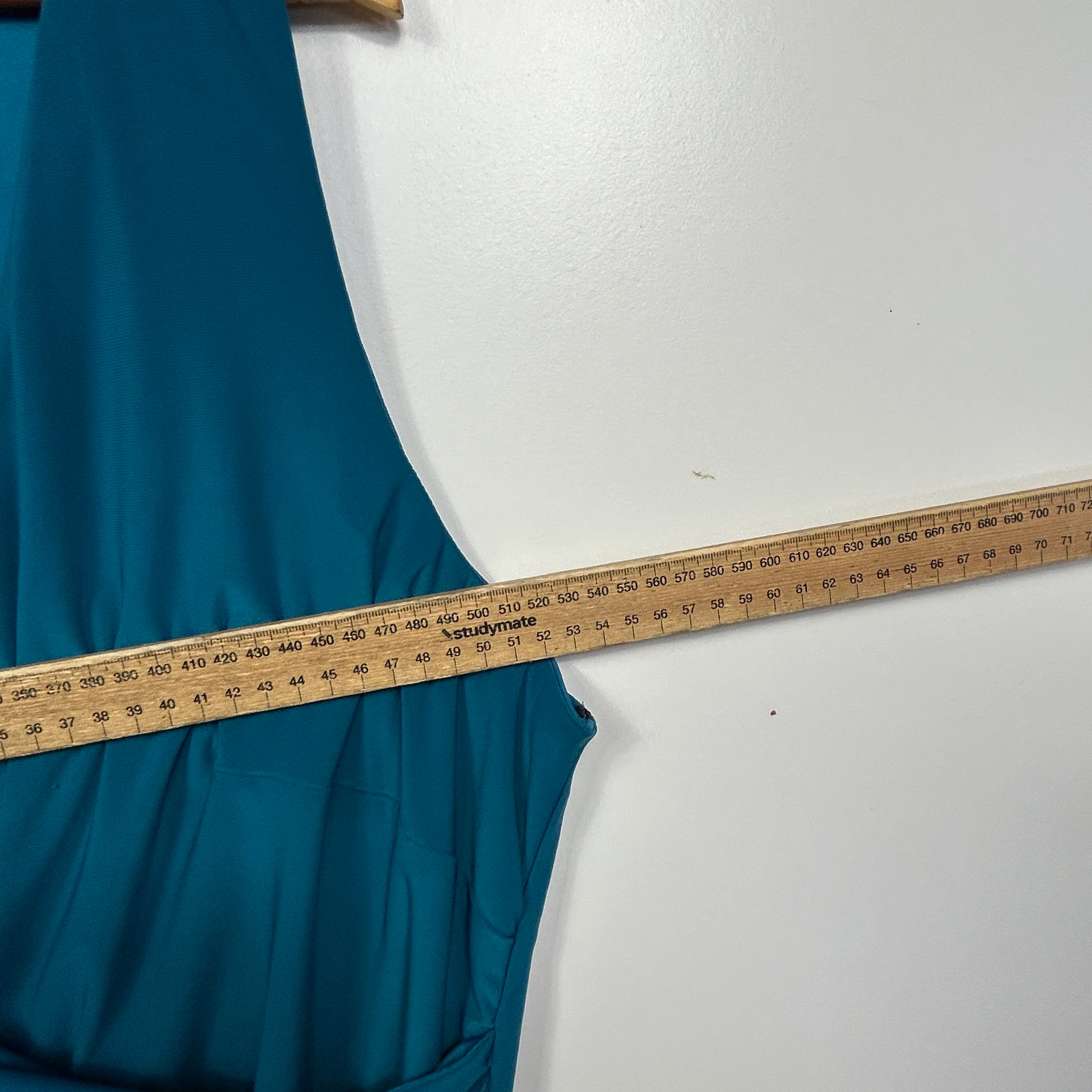 Mr K Evening Cocktail Teal Sleeveless Dress - Size 20 - Image 5