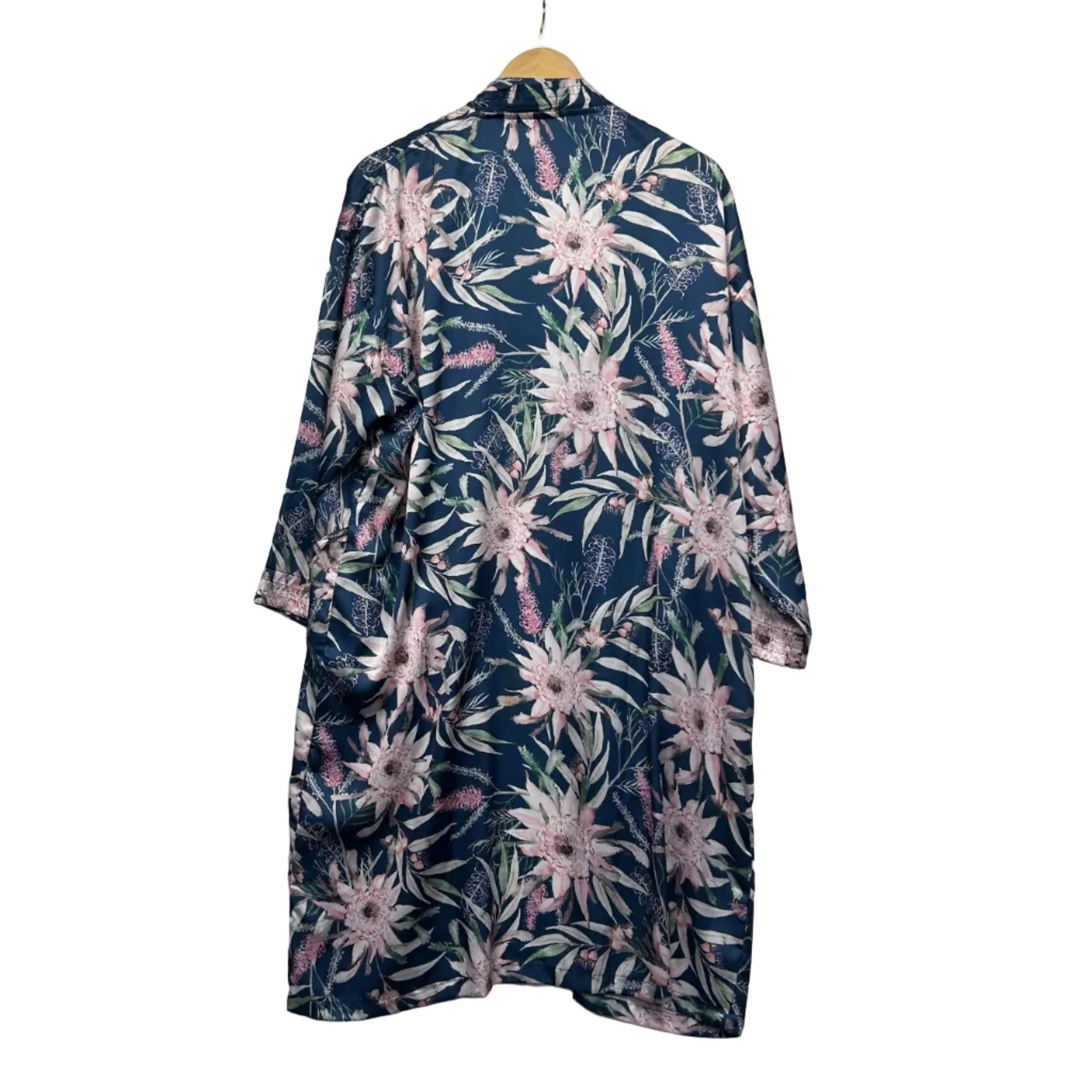 Multicoloured Floral Kimono Dressing Gown Robe - M/L - Image 3