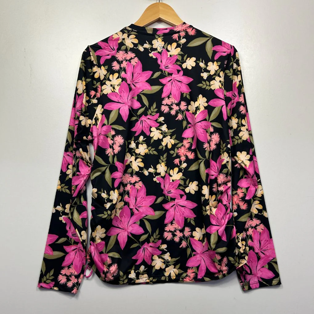 Hurley Swim SPF50+ Floral Long Sleeve Top - Size XL - Image 2