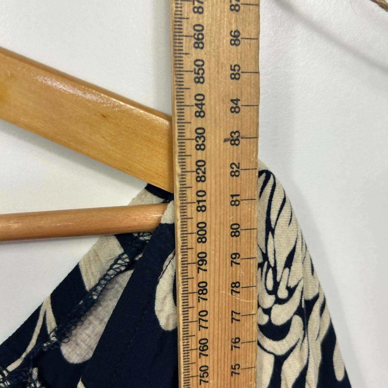 Navy Floral Rayon Long Sleeve Short Length Tunic Dress Size 14 Large - Image 8