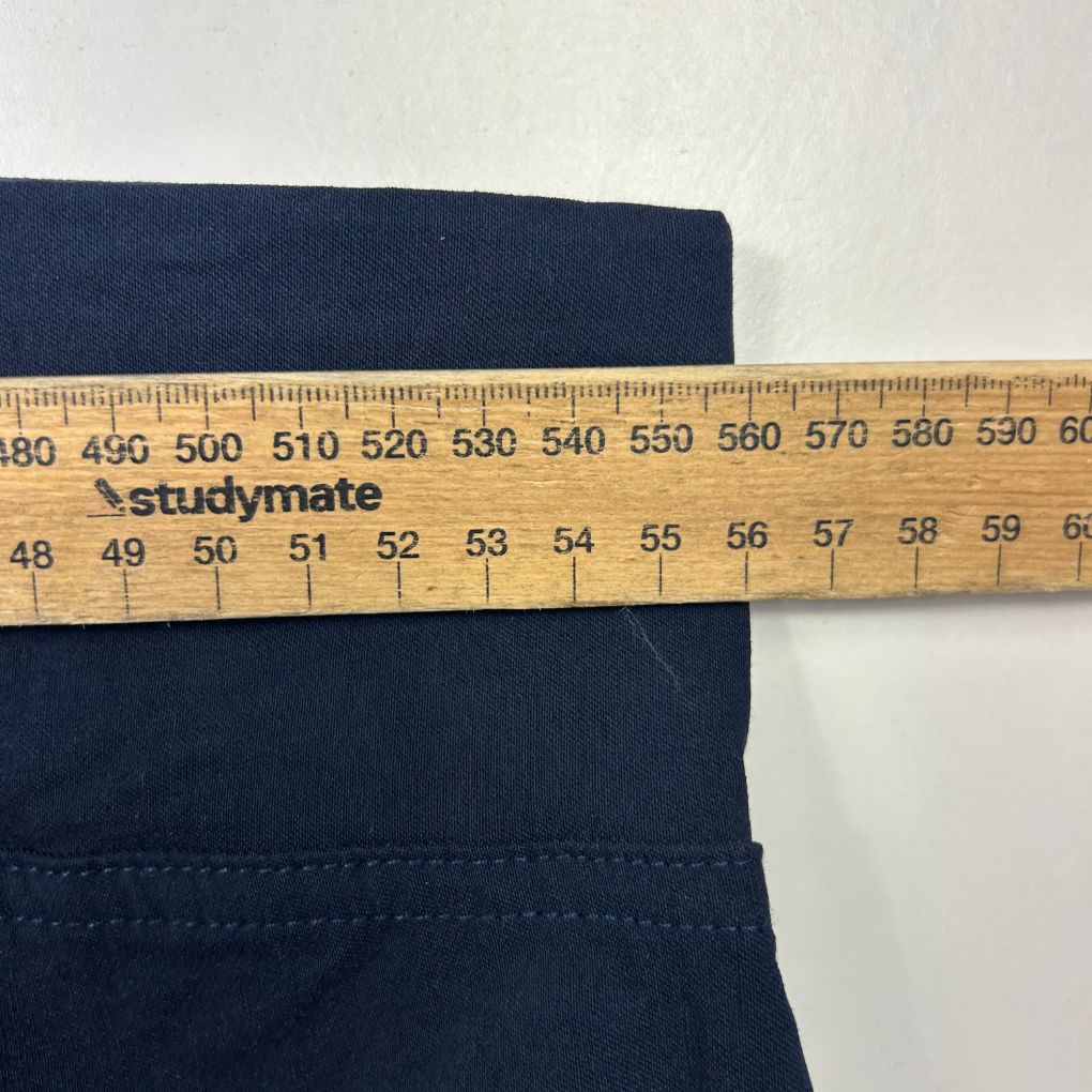 Autograph Navy Slim Leg Pants with Ankle Zip - Size 24 - Image 4