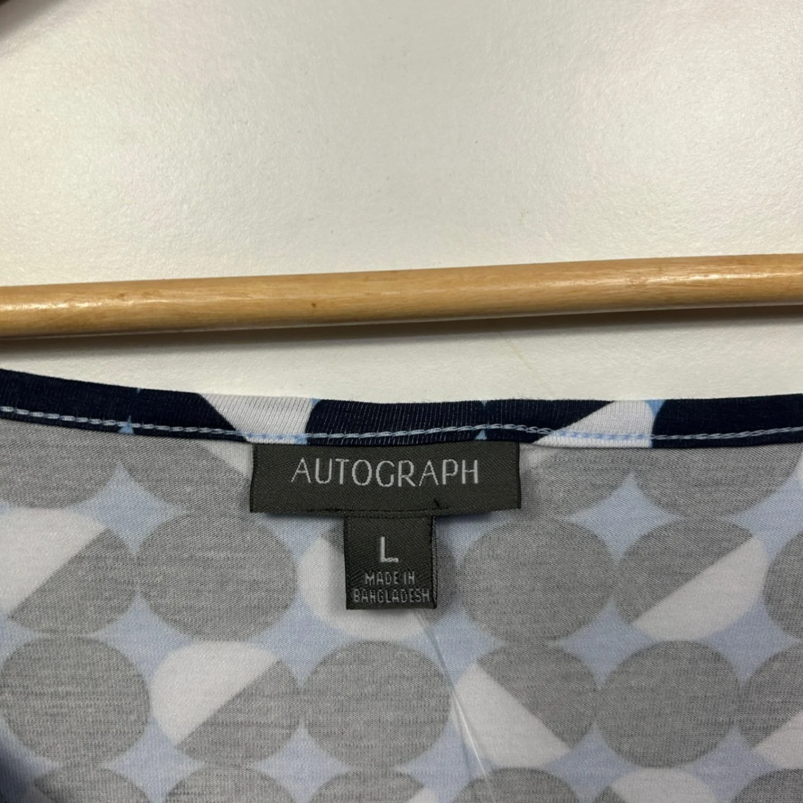 New Autograph Womens Navy Blue White Long Sleeve Top Size 20 Large Plus - Image 3