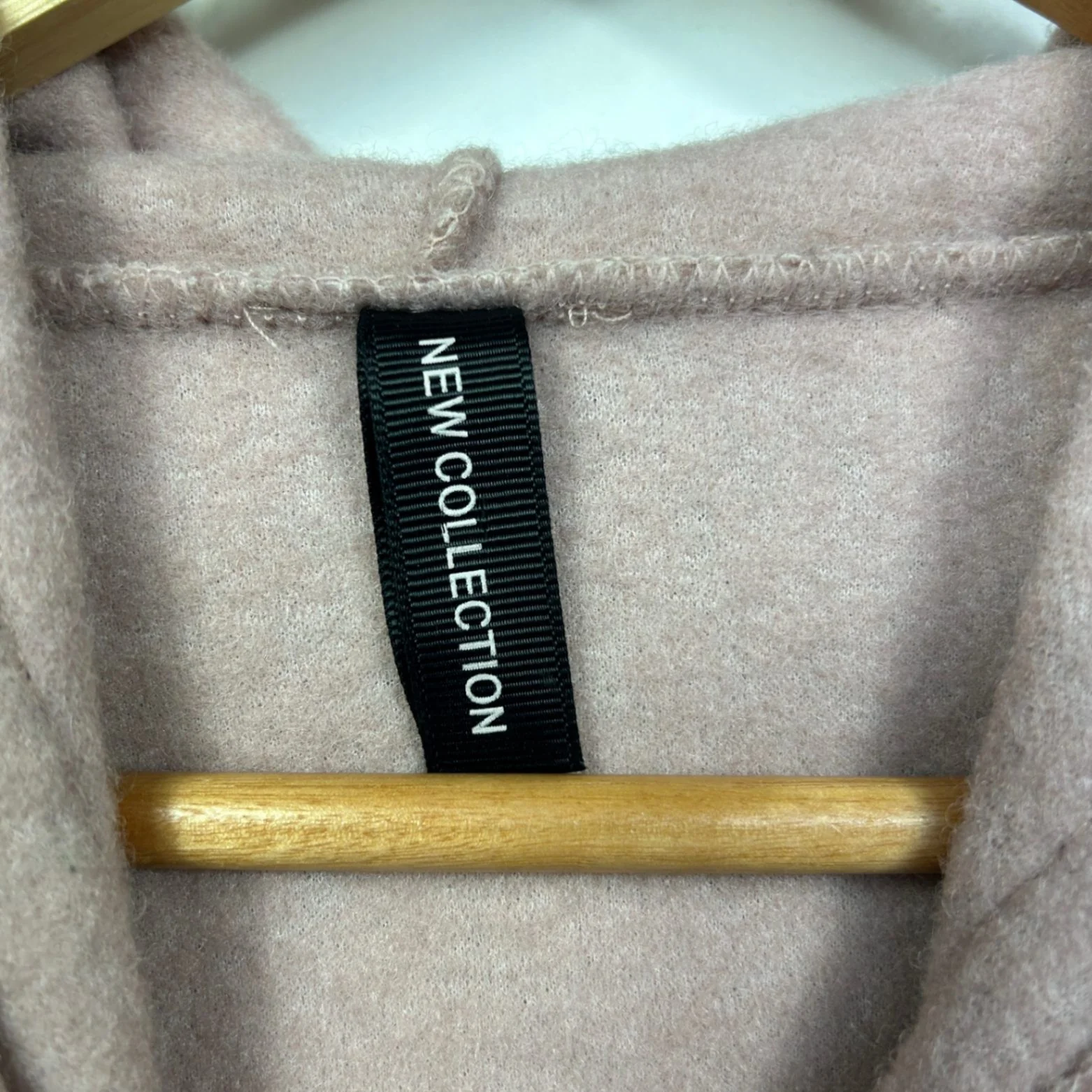 New Collection Oversized Bouclé Hooded Coat Pink Longline Dance - Image 3