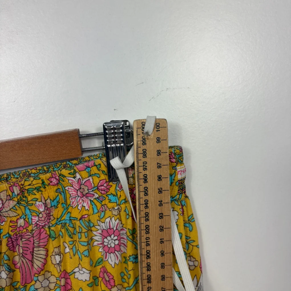New U Collection Yellow Floral Boho Maxi Skirt - Size 12 - Image 5