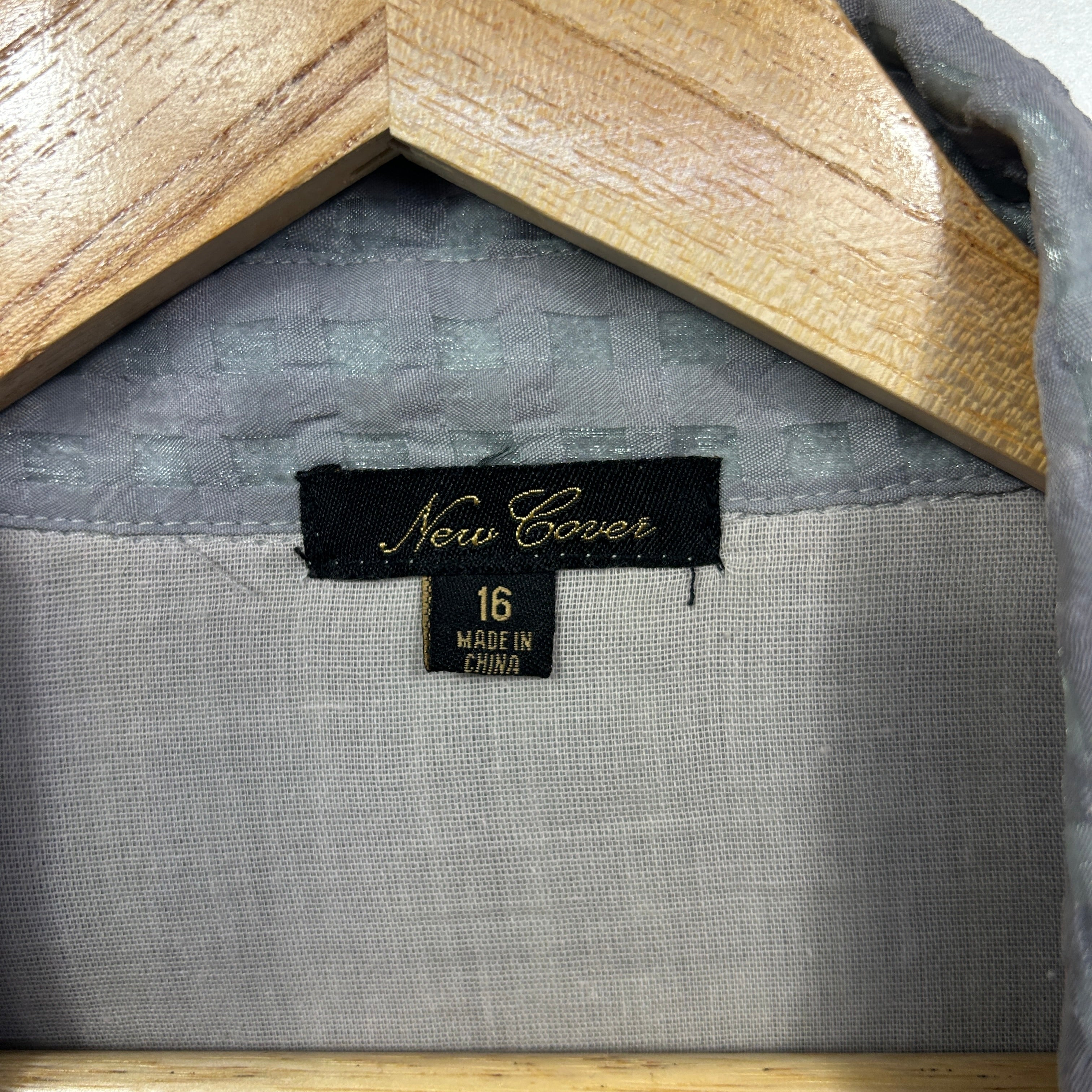 New Cover Grey Textured Jacket - Size 16 - Image 2