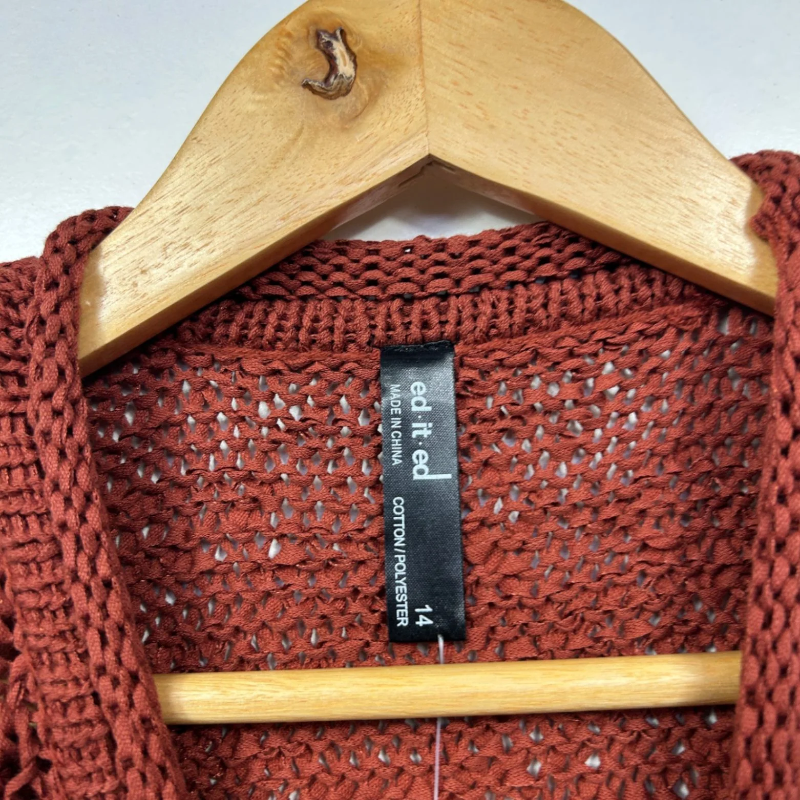 New Edited  Rust Brown Sleeveless Knit Vest Tank Top Size 14 - Image 3