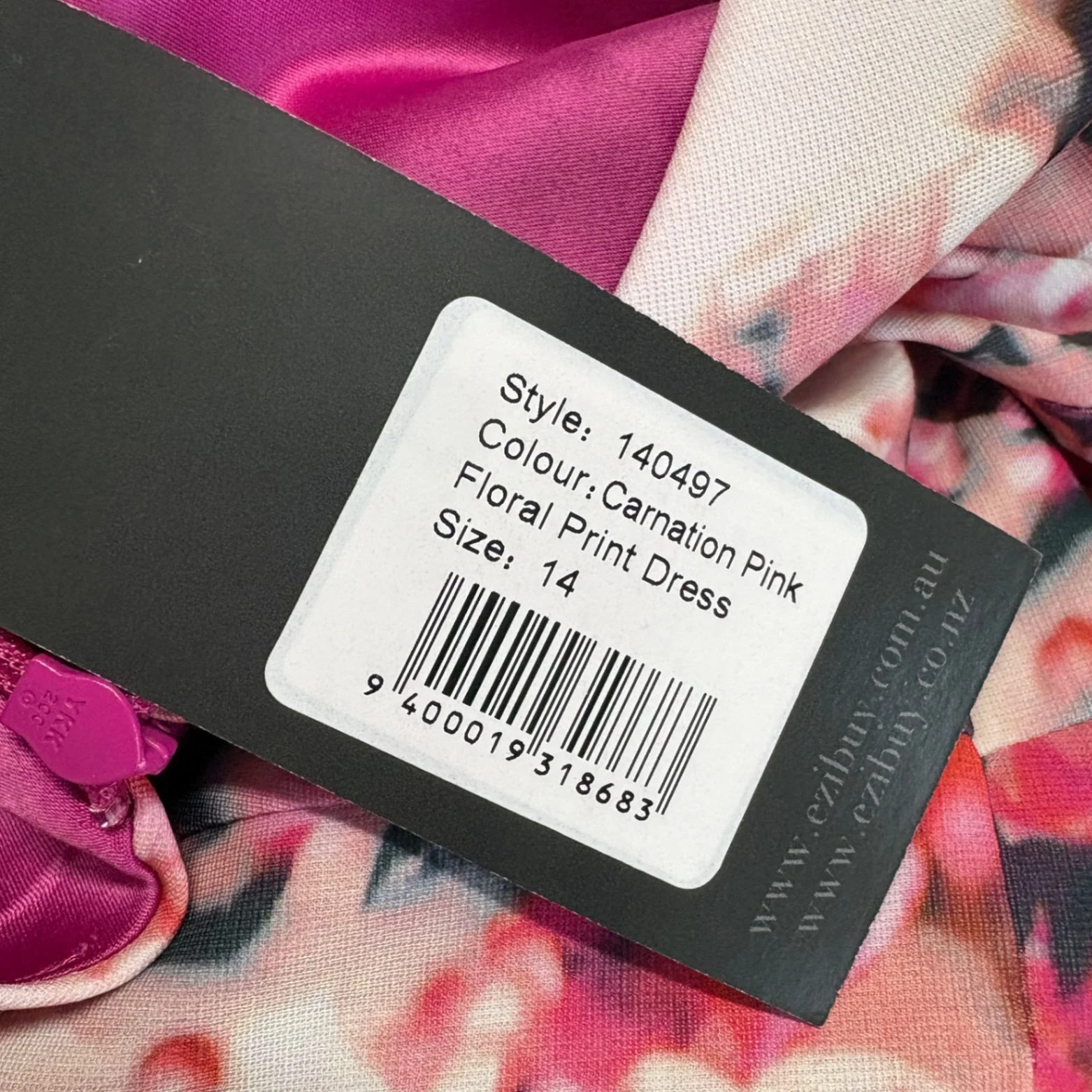 New Grace Hill Pink Sleeveless Pencil Print Floral Cocktail Dress Size 14 - Image 6