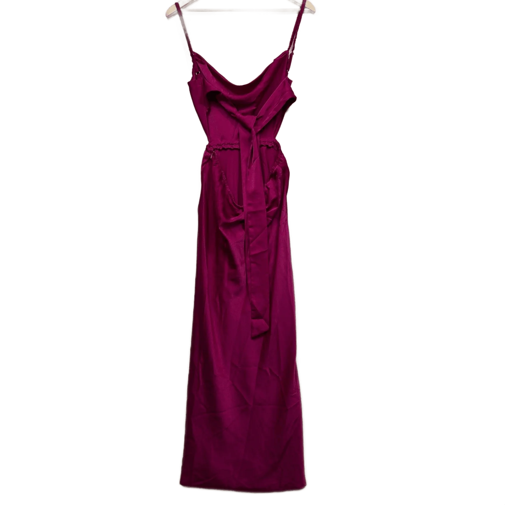 New Minx & Moss Satin Slip Dress Size 14 Pink Cut Out Sleeveless - Image 2
