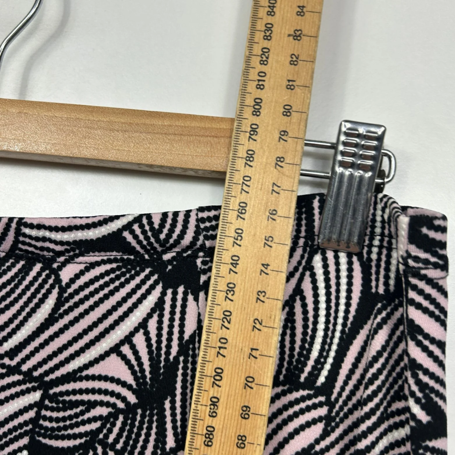New Noni B Black Puff Print Midi Stretch Waistband A-Line Skirt Size 14 - Image 7