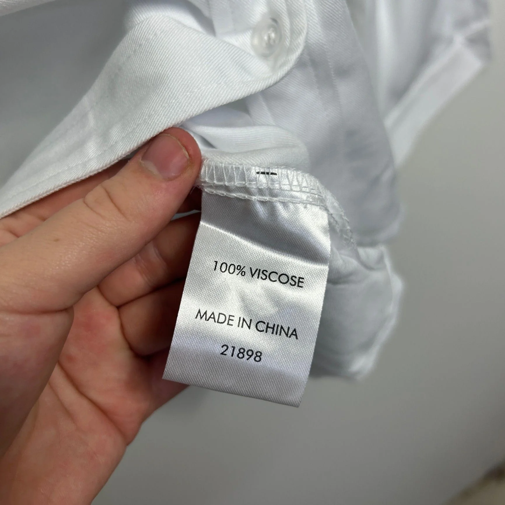 New Suzanne Grae Shirt Size 14 White Long Sleeve Button Up Collared - Image 5