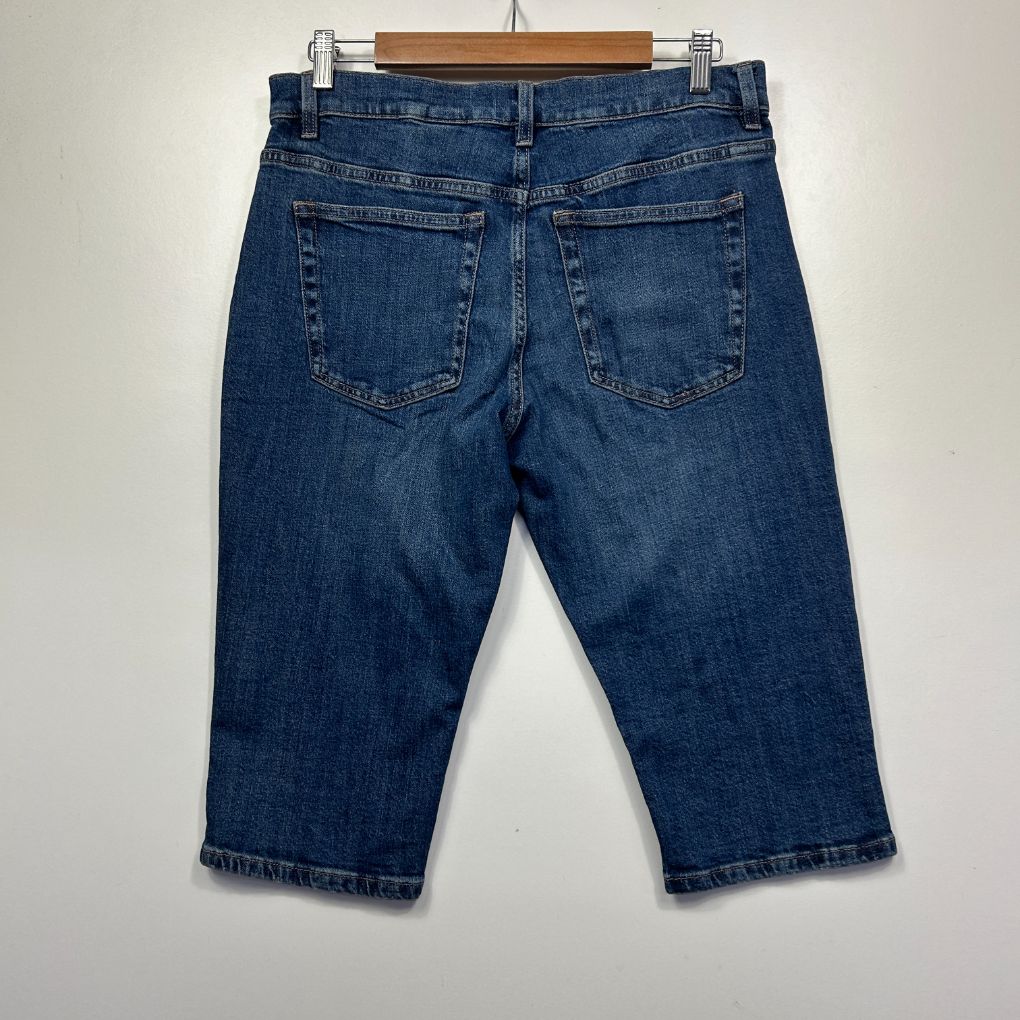 Next Petite Blue Denim Cropped Jeans - Size 14 Petite - Image 3