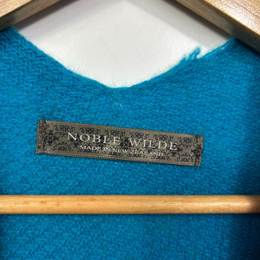 Noble Wilde Teal Knit Poncho - One Size - Image 2