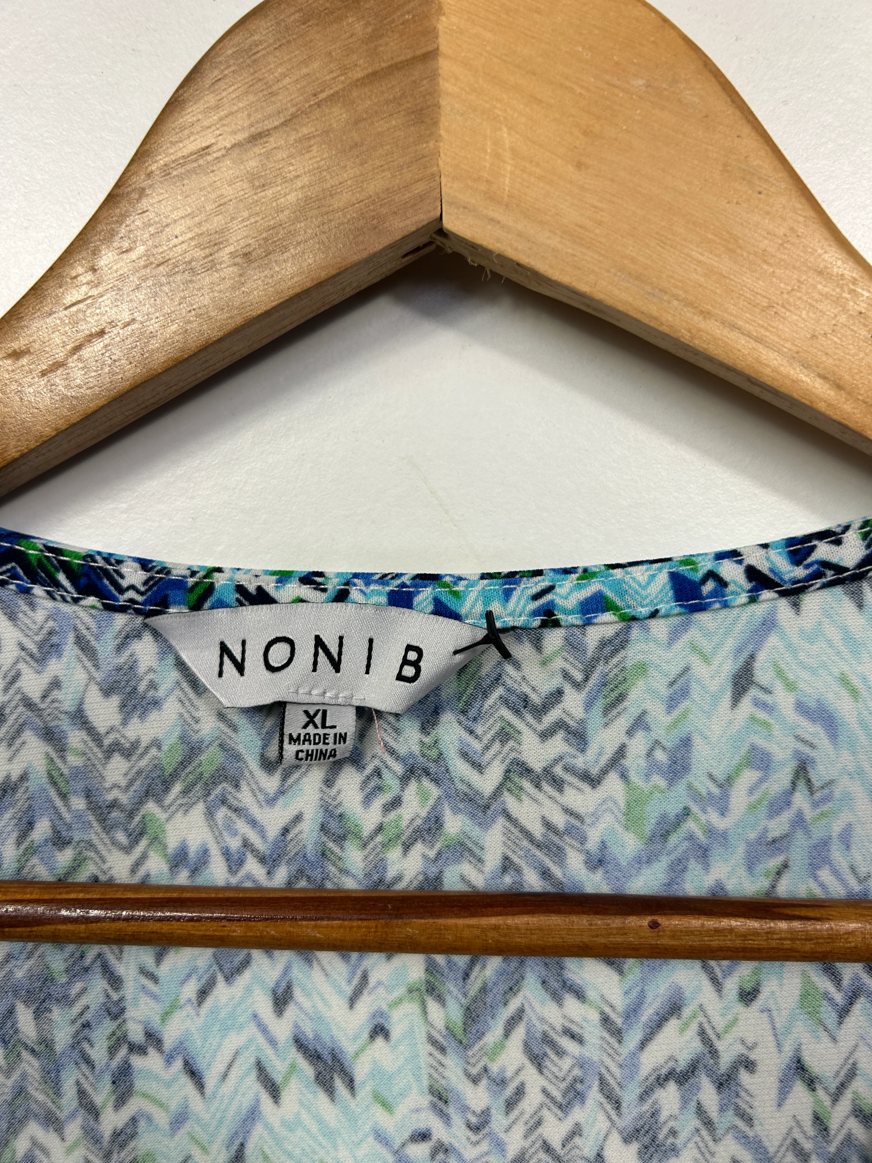 Noni B Blue Multicoloured Print Top - Size L - Image 3
